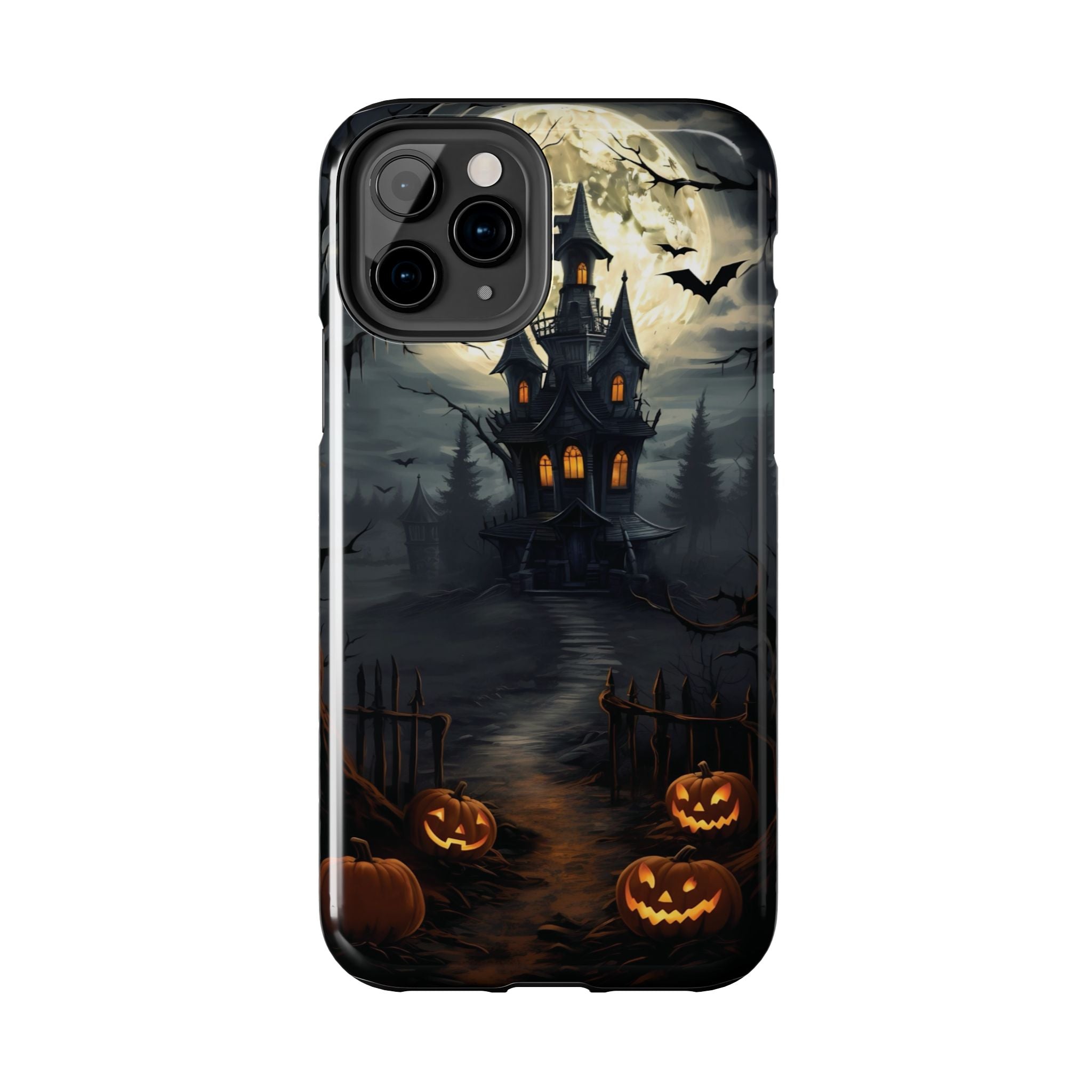 Halloween Haunted House Phone Cases, Tough Cases for Spooky Vibes, Gifts for Halloween Lovers, Ghostly Decor, Fall Accessories