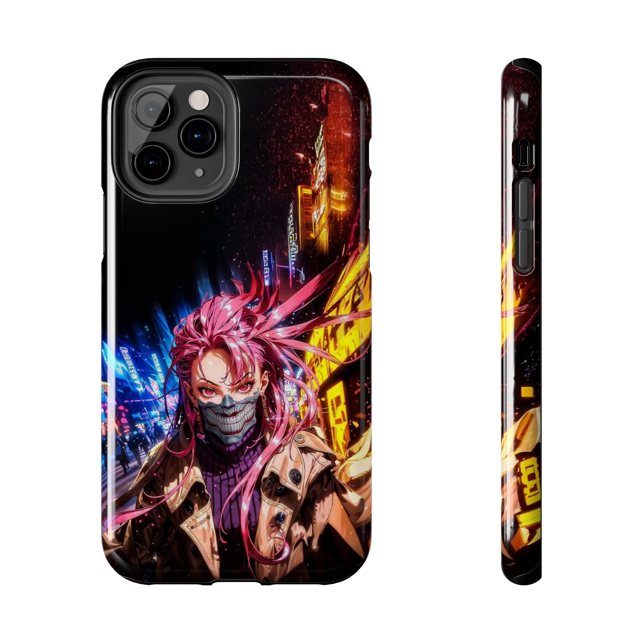 Vibrant Art Phone Case, Tough Phone Cases, Anime Phone Cover, Stylish Phone Protector, Unique Gift for Gamers, Colorful Accessory