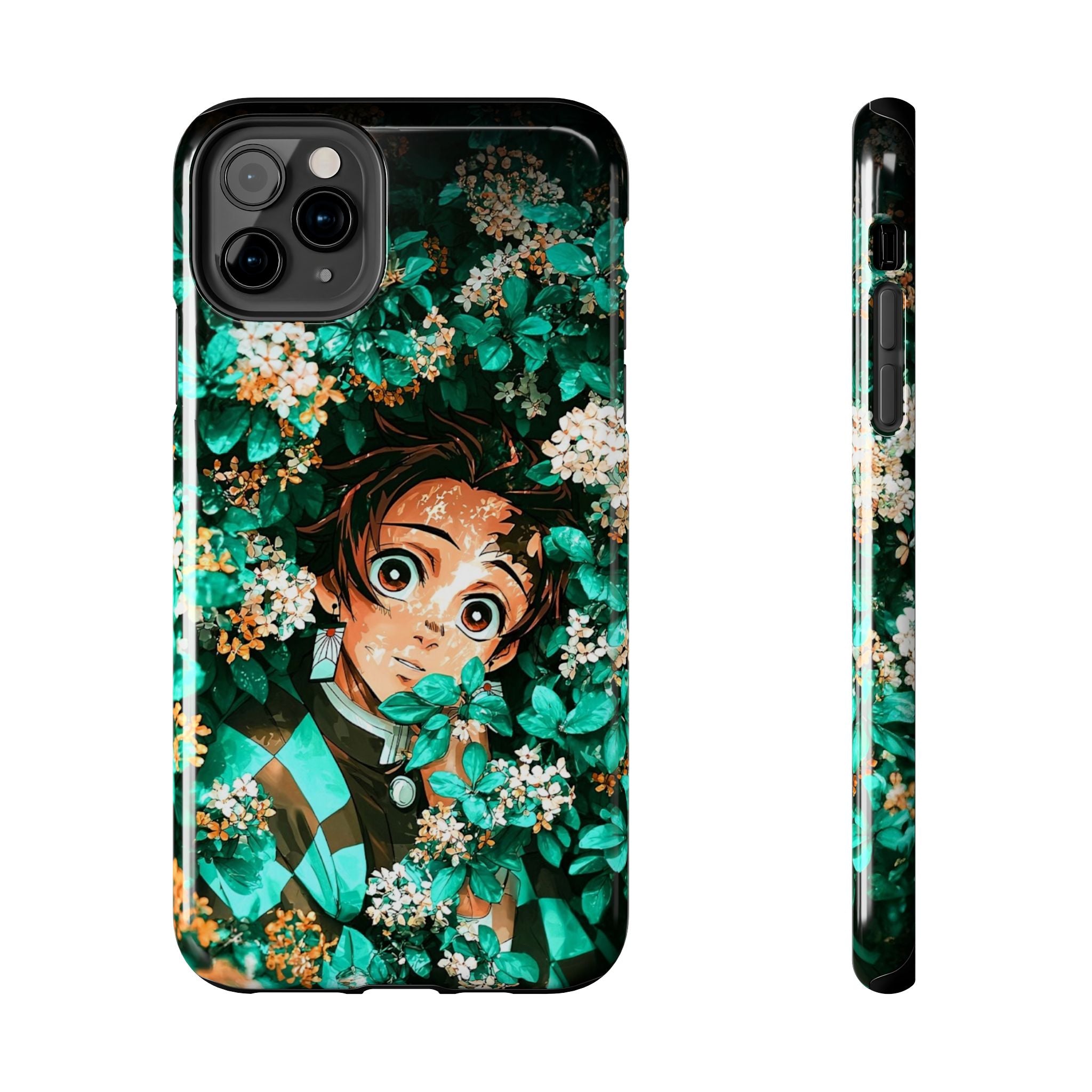 Floral Fantasy Tough Phone Cases | Trendy Phone Cover | Unique Gift for Nature Lovers | Durable Protection | Anime-Inspired Design