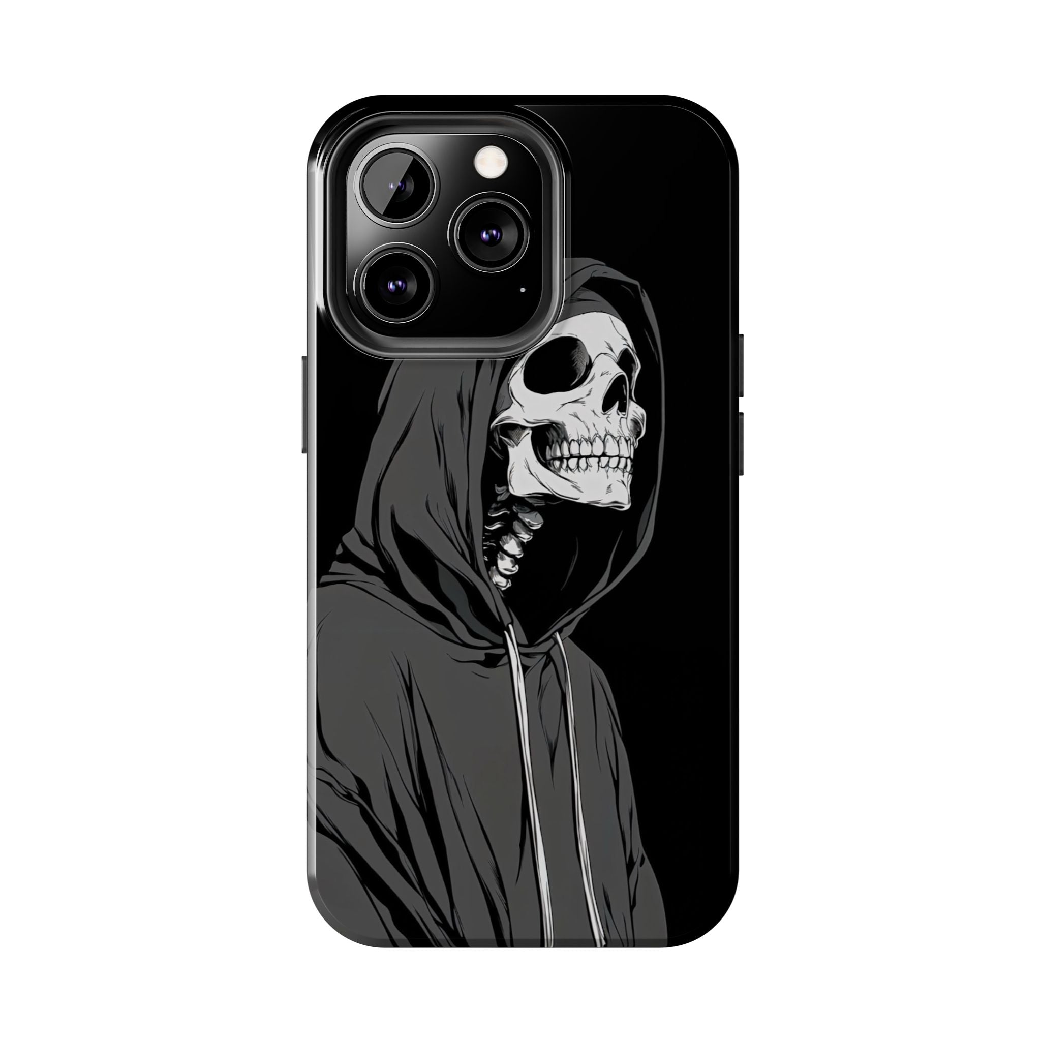 Edgy Skull Phone Cases, Protective Phone Cover, Goth Aesthetic, Halloween Decor, Unique Gift