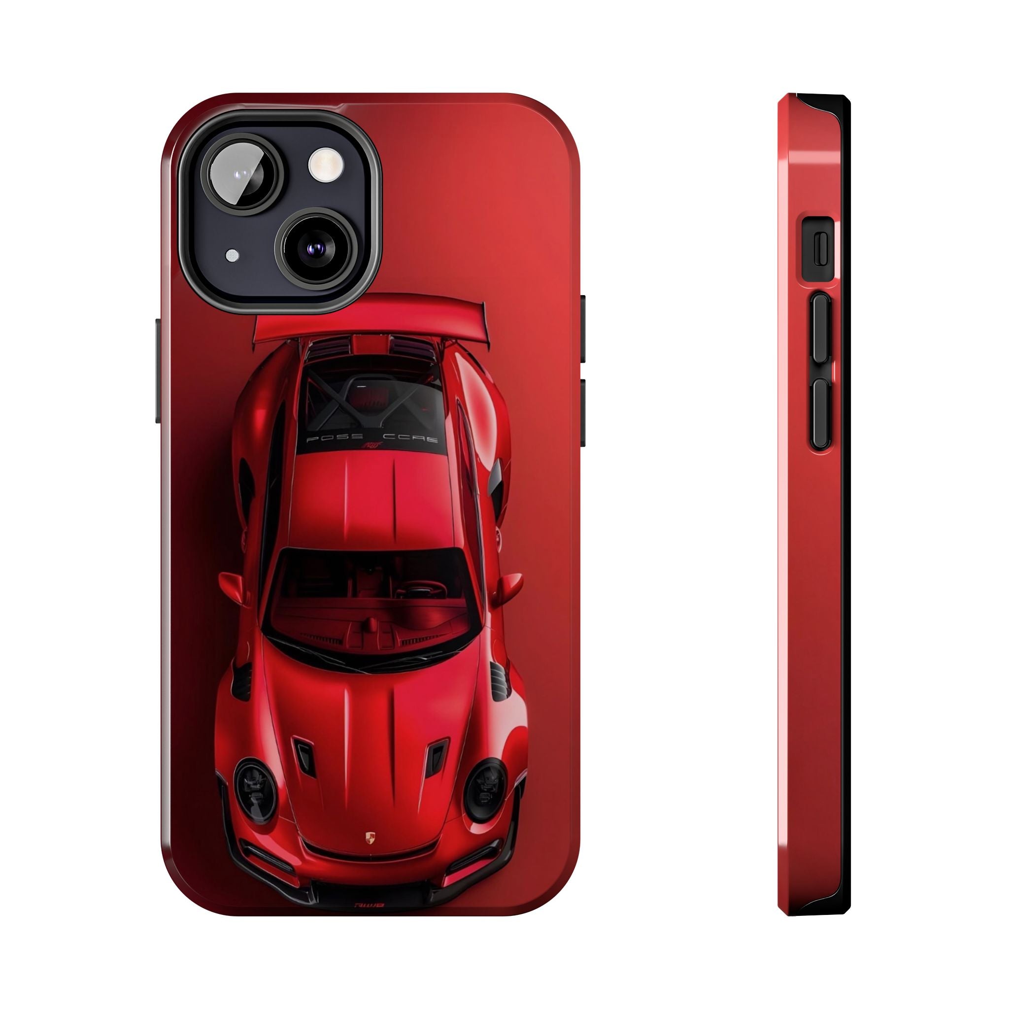 Sleek Sports Car Phone Cases for Automotive Enthusiasts, Durable Phone Covers, Car Lover Gifts, Stylish Tech Accessories, Red Racing Design