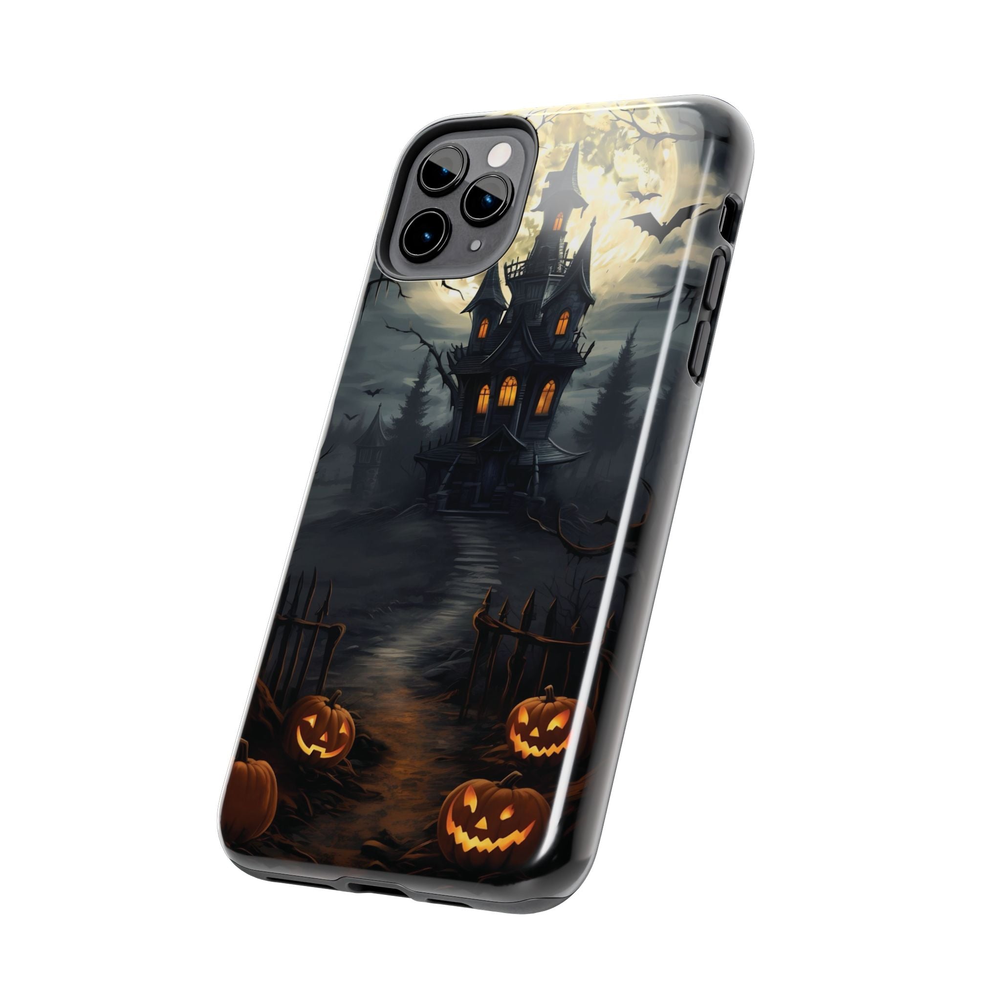 Halloween Haunted House Phone Cases, Tough Cases for Spooky Vibes, Gifts for Halloween Lovers, Ghostly Decor, Fall Accessories