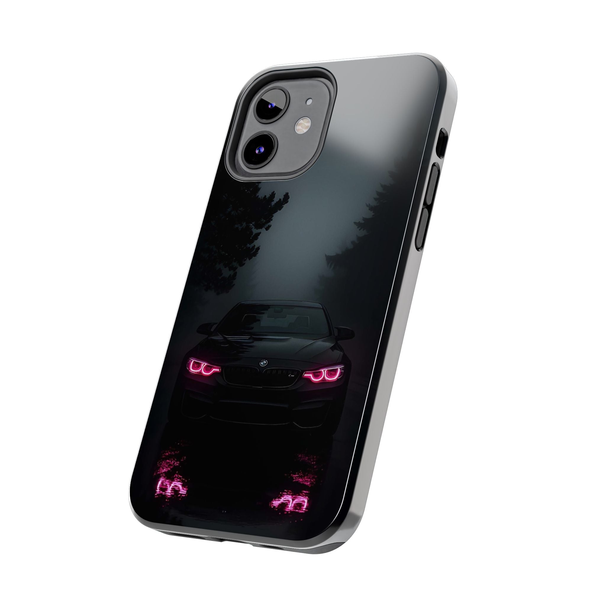 Tough Phone Case with Neon Car Design, Durable Smartphone Cover, Gift for Car Enthusiasts, Unique Accessory for Him, Perfect for Birthdays