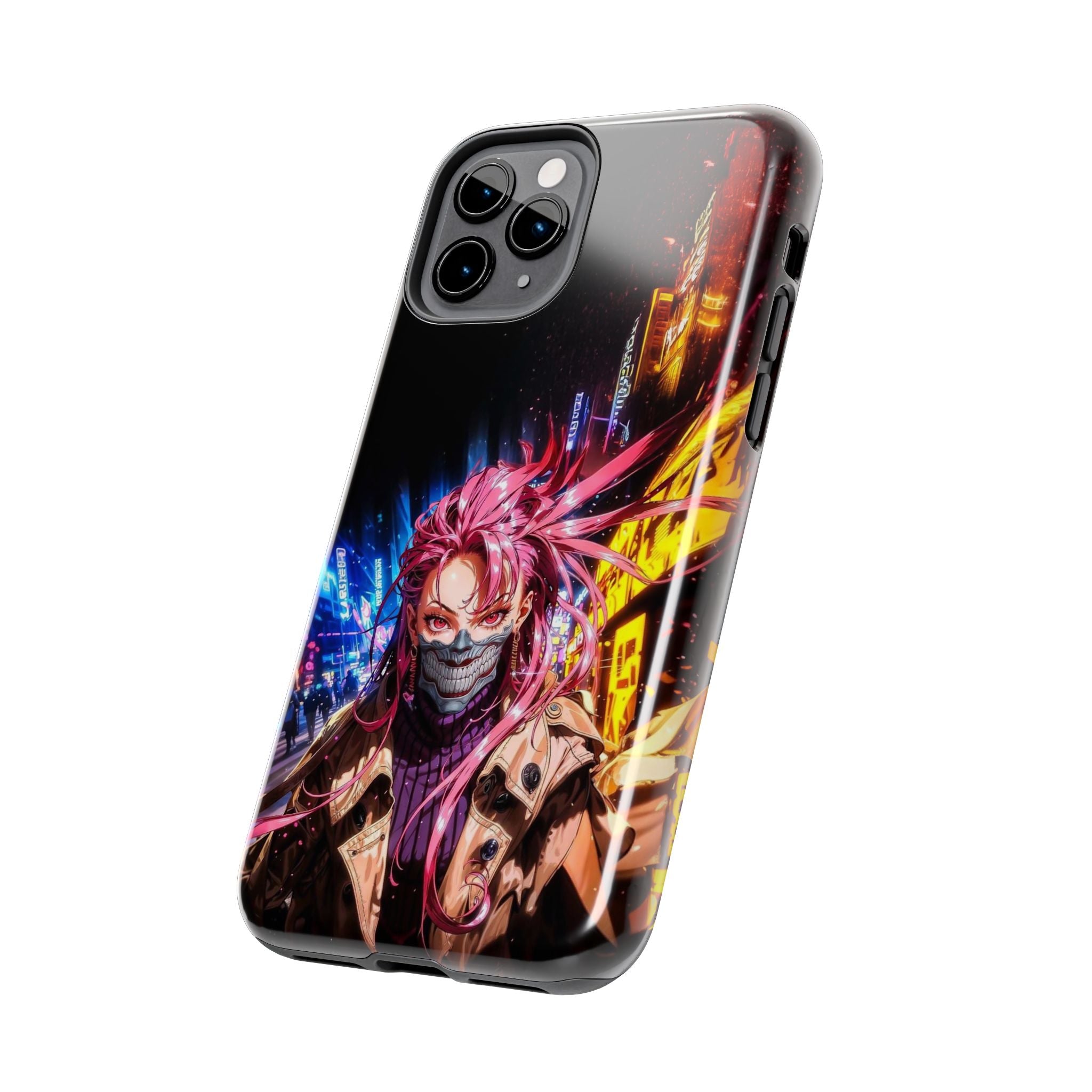 Vibrant Art Phone Case, Tough Phone Cases, Anime Phone Cover, Stylish Phone Protector, Unique Gift for Gamers, Colorful Accessory