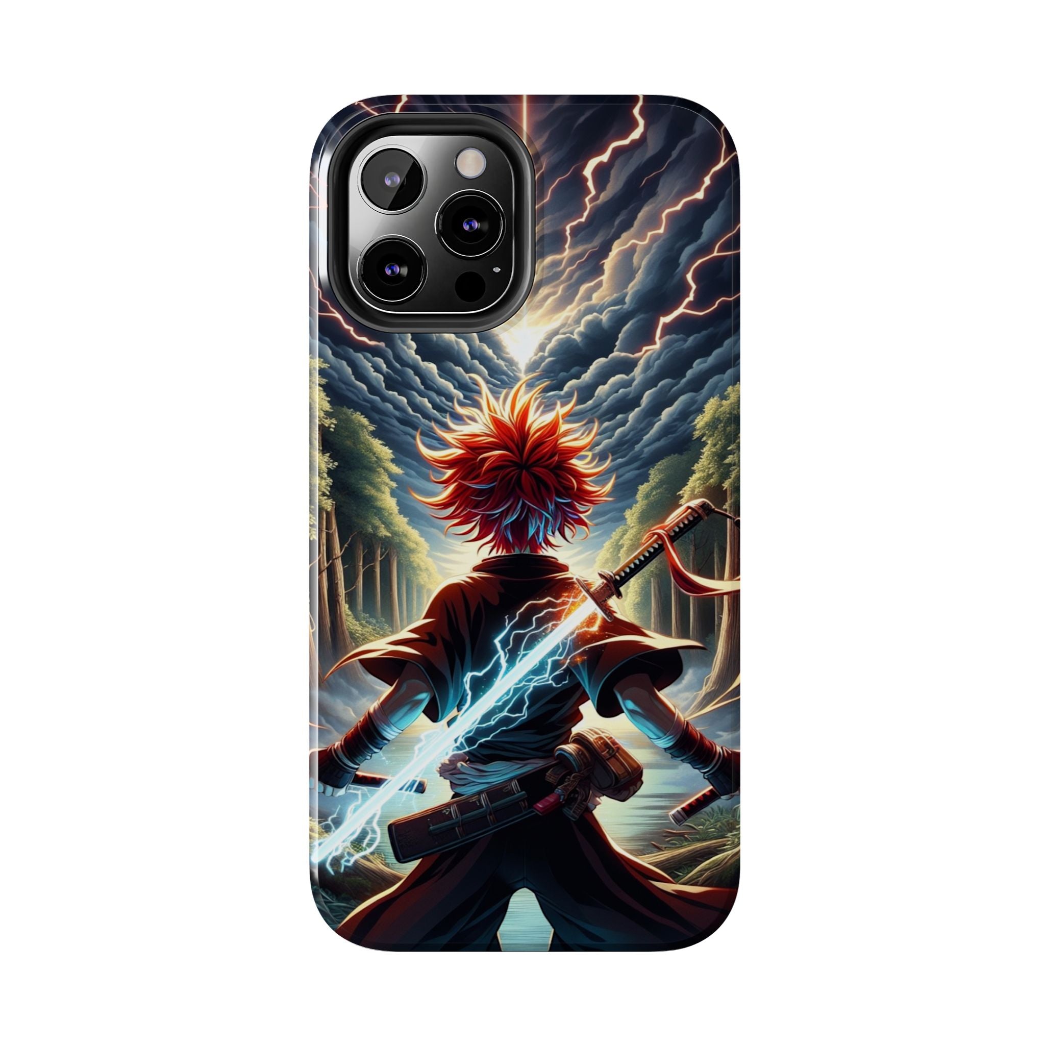 Epic Adventure Tough Phone Cases, Anime, Lightning Design, Durable Cover, Gift for Gamers, Festival Essential