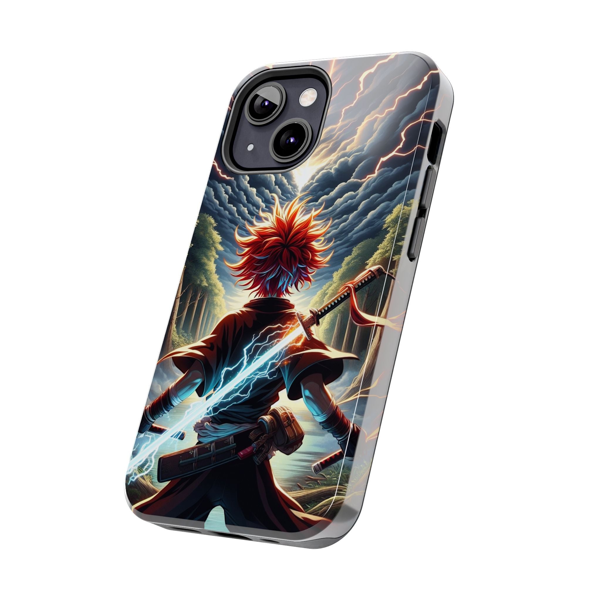Epic Adventure Tough Phone Cases, Anime, Lightning Design, Durable Cover, Gift for Gamers, Festival Essential