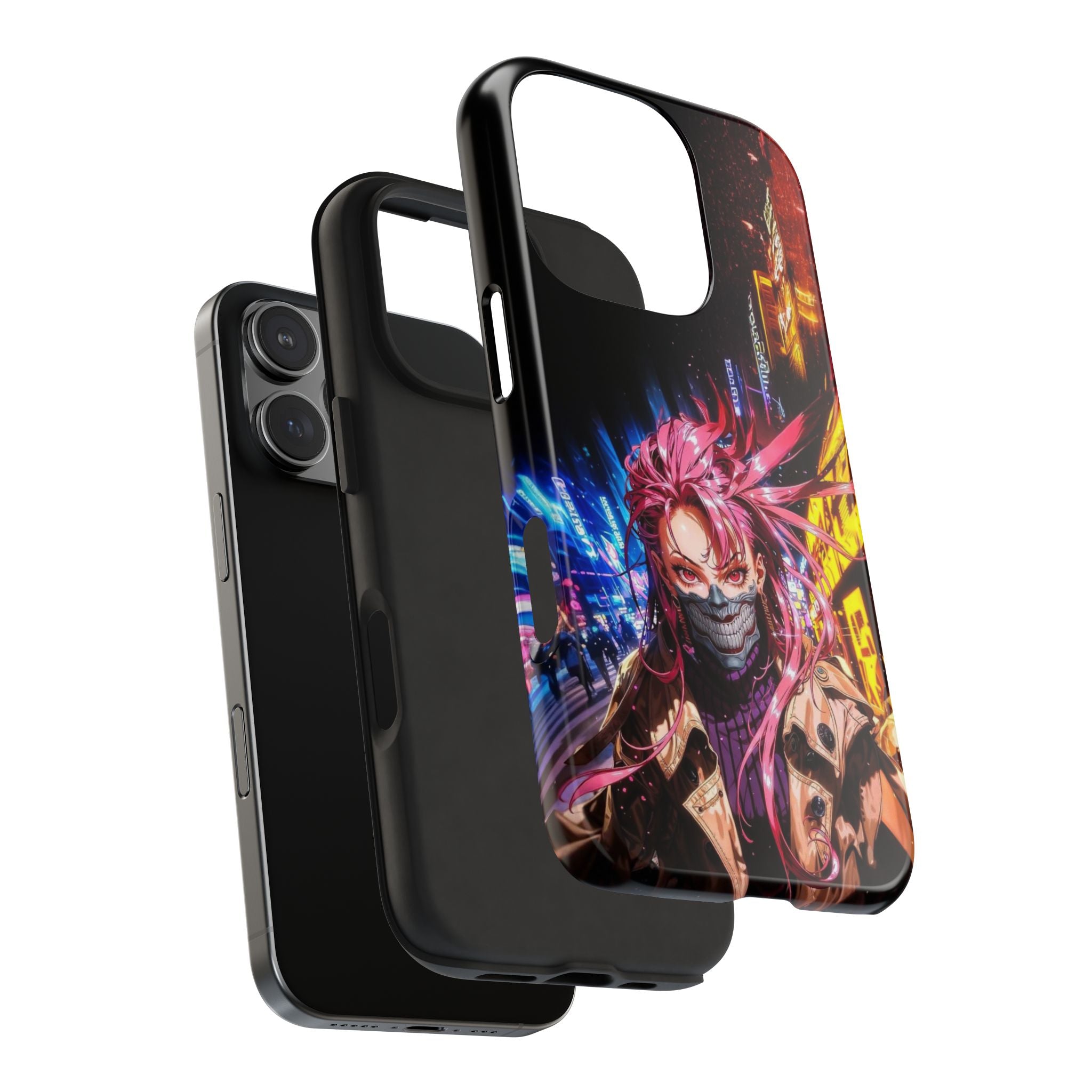 Vibrant Art Phone Case, Tough Phone Cases, Anime Phone Cover, Stylish Phone Protector, Unique Gift for Gamers, Colorful Accessory