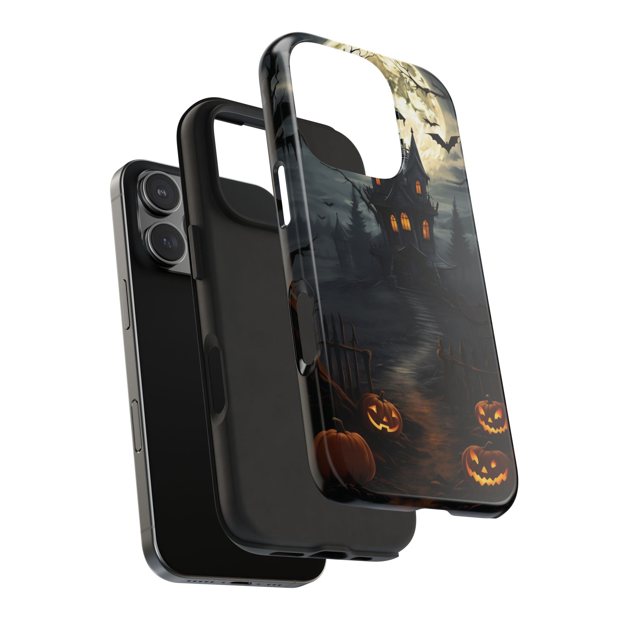 Halloween Haunted House Phone Cases, Tough Cases for Spooky Vibes, Gifts for Halloween Lovers, Ghostly Decor, Fall Accessories