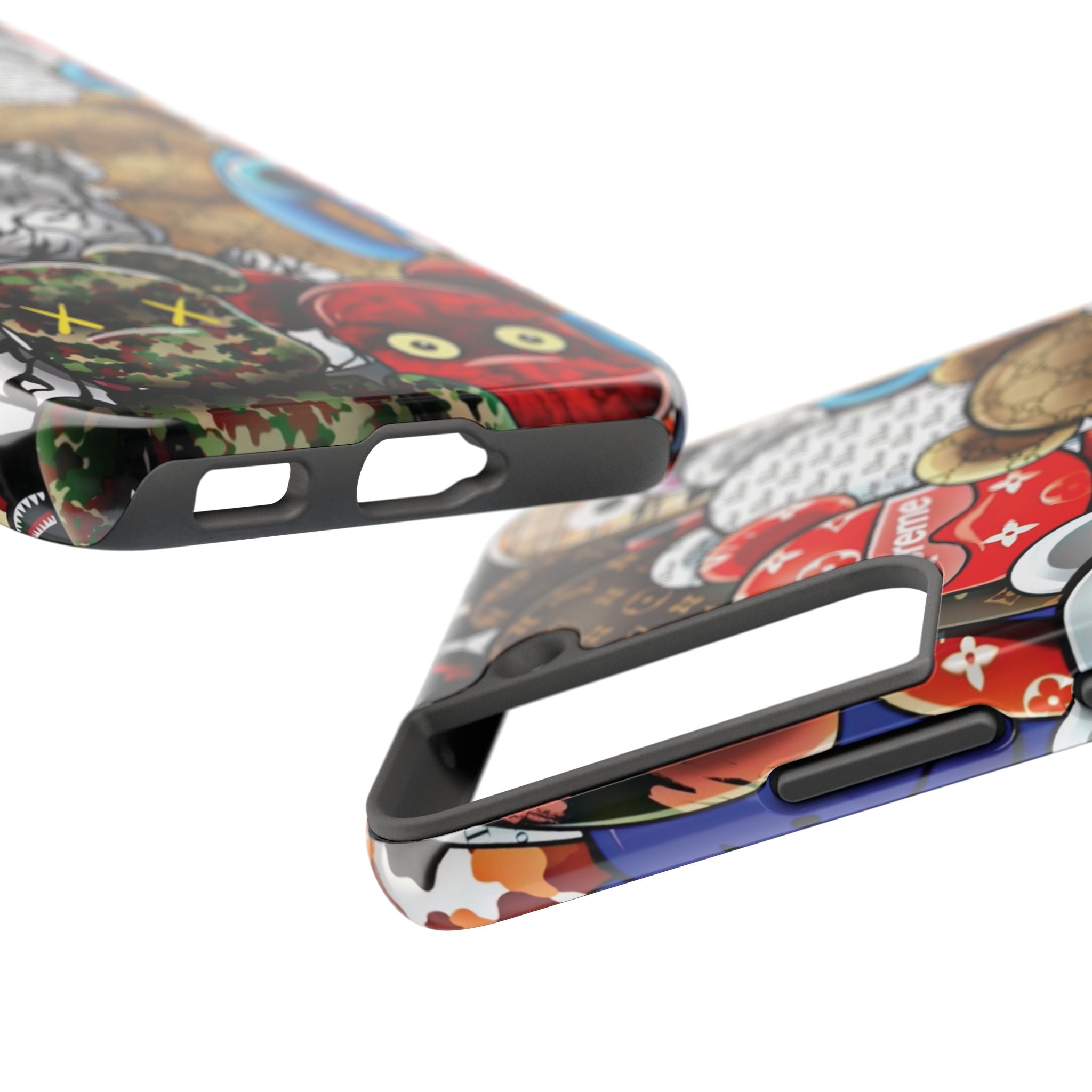 Trendy Bear Phone Case: Stylish Tough Protector for Streetwear Lovers, Gift for Teens, Unique Accessories for Holiday Celebrations