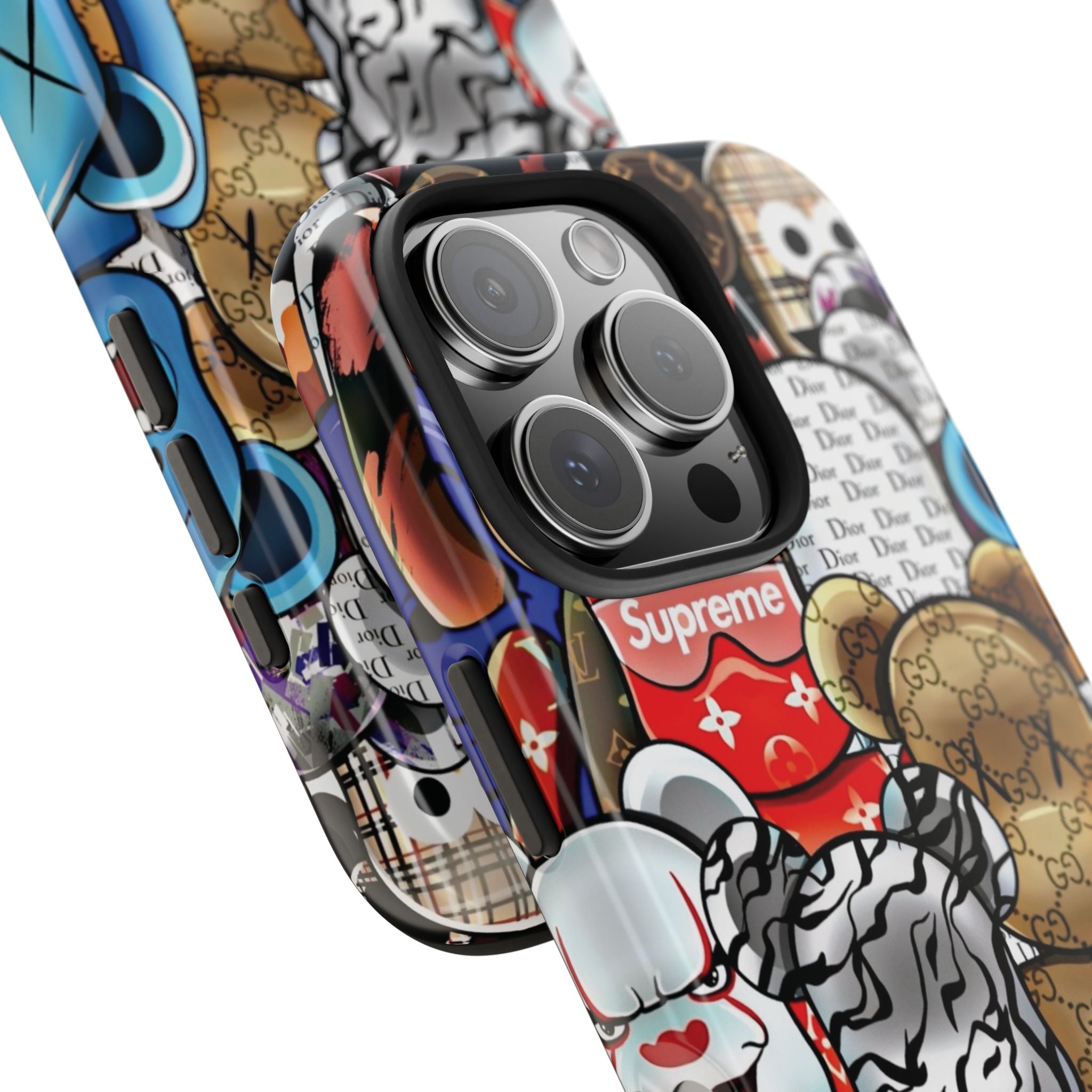 Trendy Bear Phone Case: Stylish Tough Protector for Streetwear Lovers, Gift for Teens, Unique Accessories for Holiday Celebrations