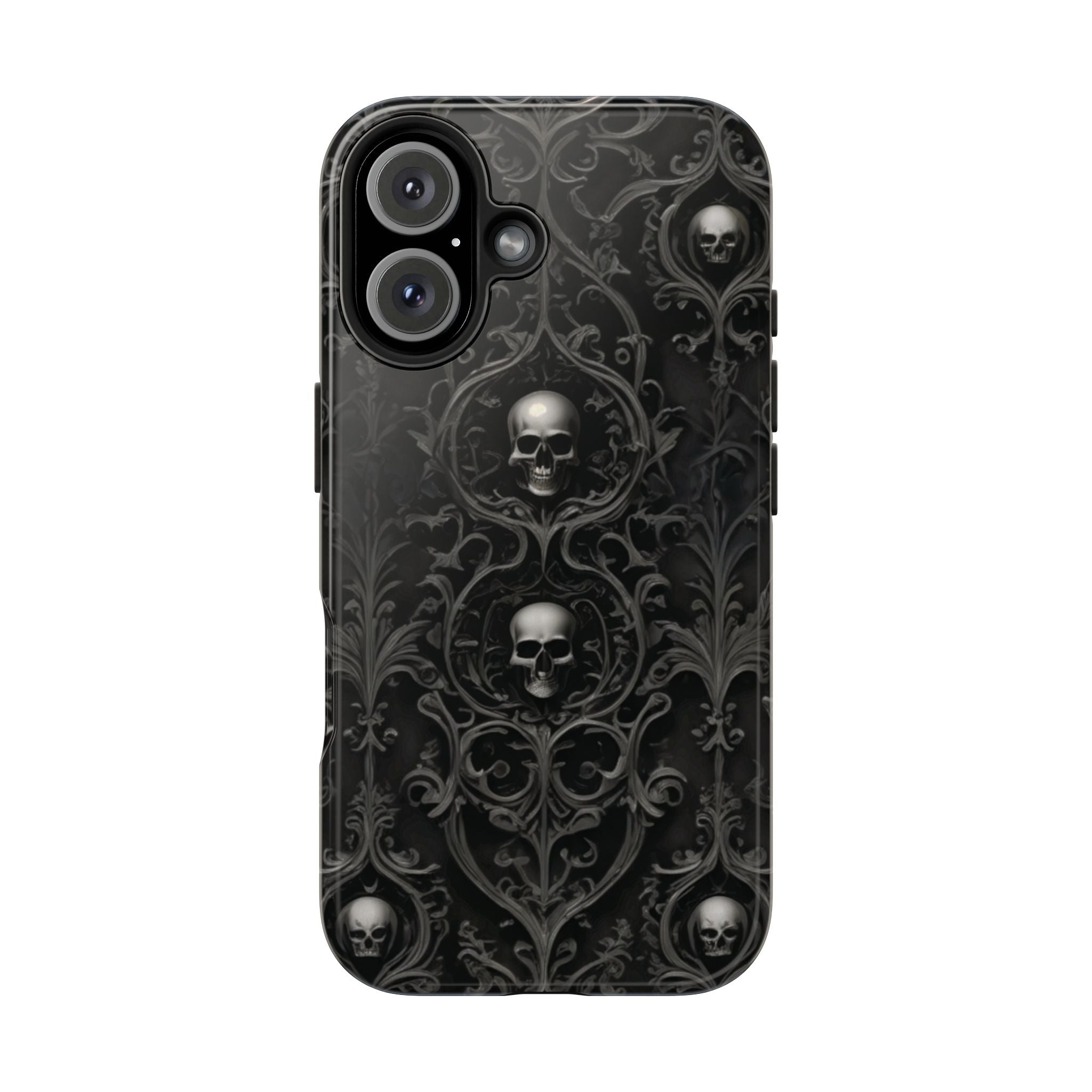 Gothic Skull Phone Cases - Tough Protection, Unique Gift for Halloween, Dark Aesthetic Accessory for Men and Women, Trendy Phone Cover