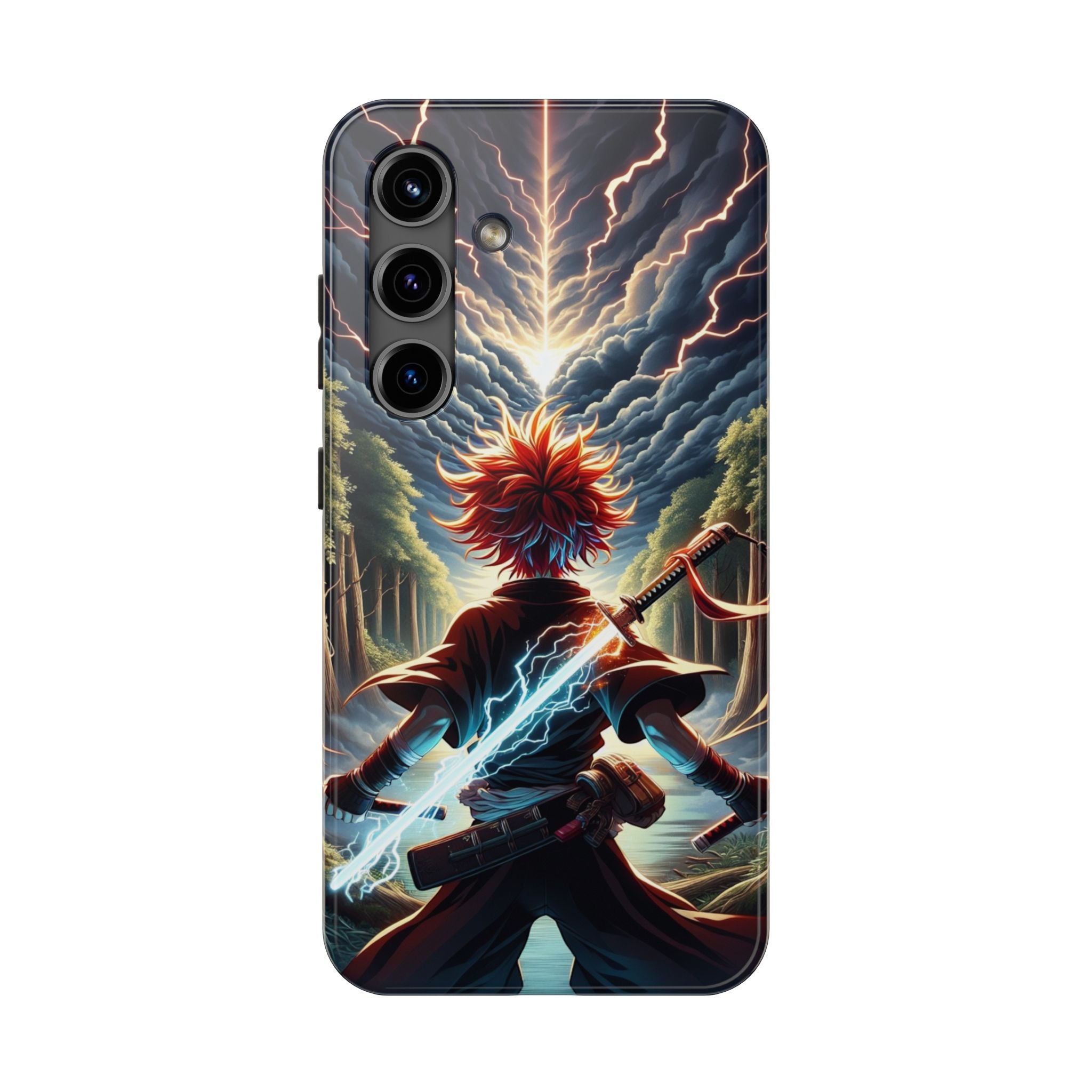 Epic Adventure Tough Phone Cases, Anime, Lightning Design, Durable Cover, Gift for Gamers, Festival Essential