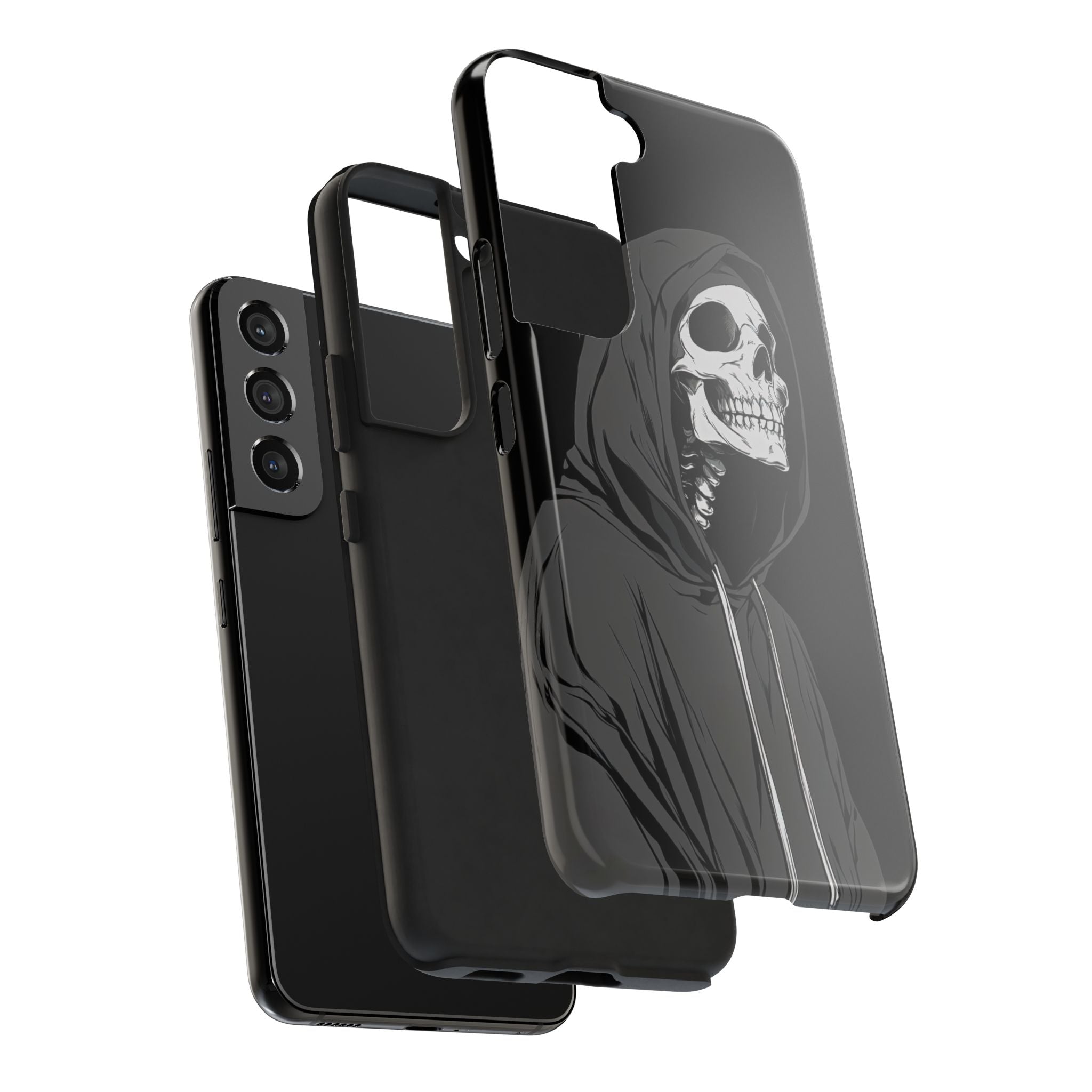 Edgy Skull Phone Cases, Protective Phone Cover, Goth Aesthetic, Halloween Decor, Unique Gift