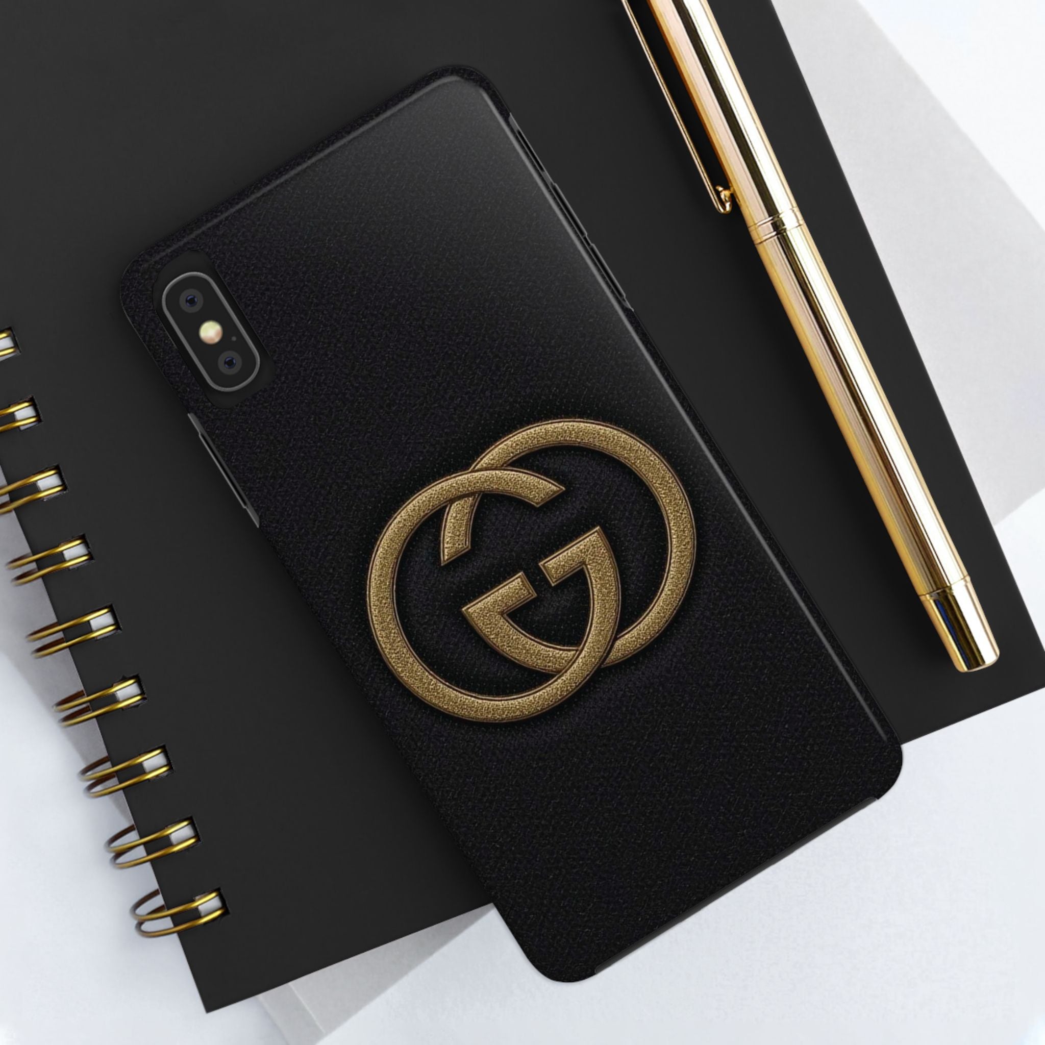 Stylish Tough Phone Cases with Elegant Logo, Durable Protection, Fashion Accessory, Smartphone Cases, Gift for Her or Him