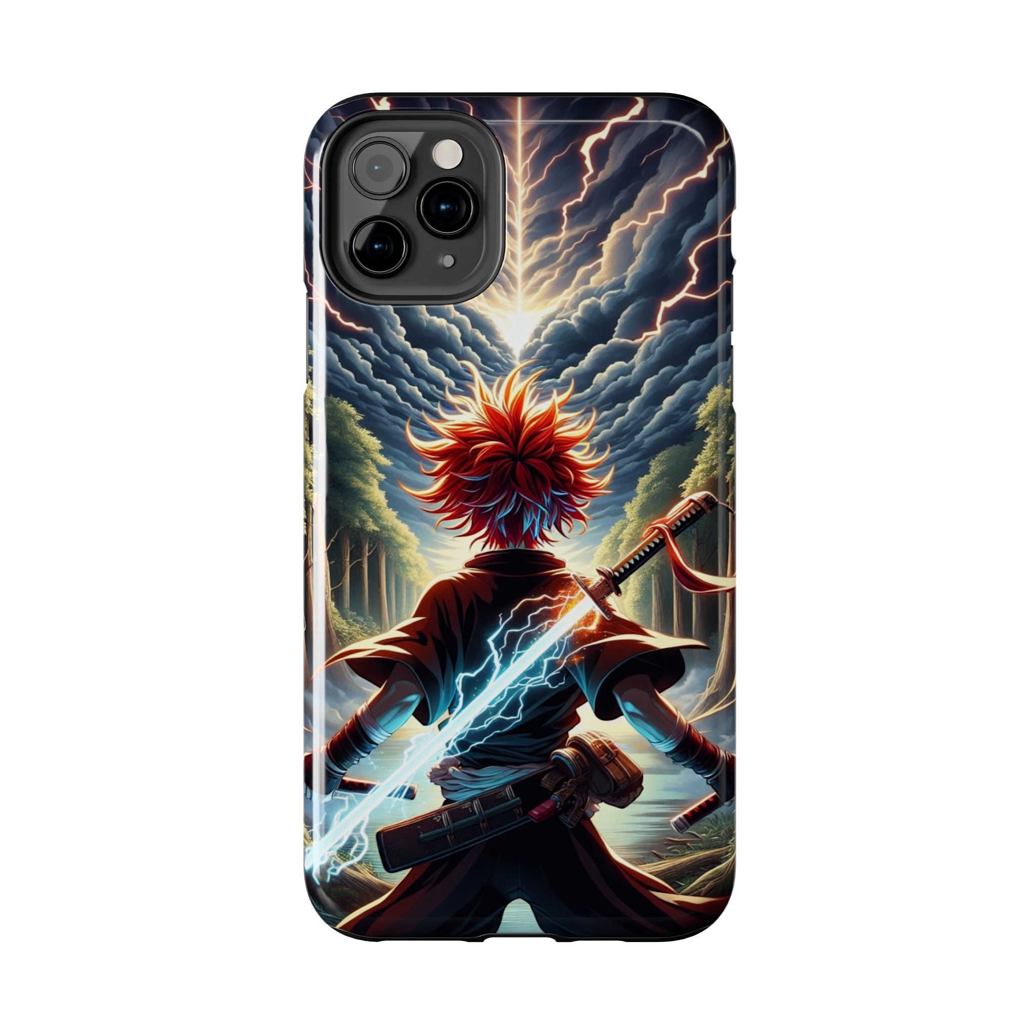 Epic Adventure Tough Phone Cases, Anime, Lightning Design, Durable Cover, Gift for Gamers, Festival Essential