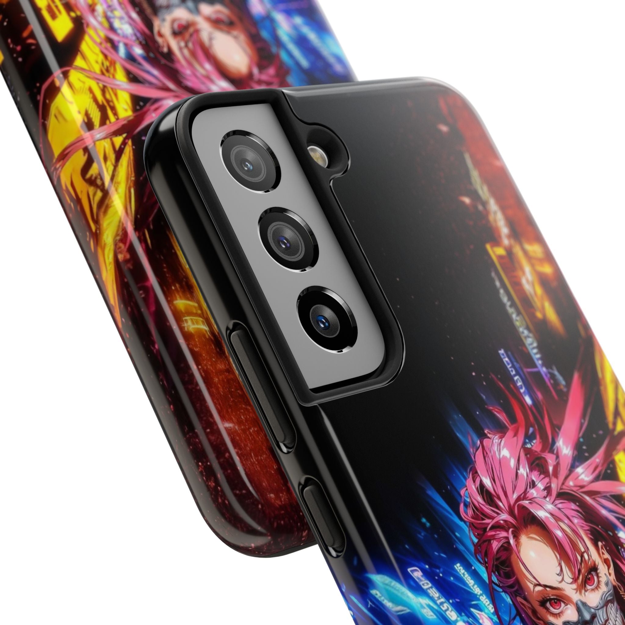 Vibrant Art Phone Case, Tough Phone Cases, Anime Phone Cover, Stylish Phone Protector, Unique Gift for Gamers, Colorful Accessory
