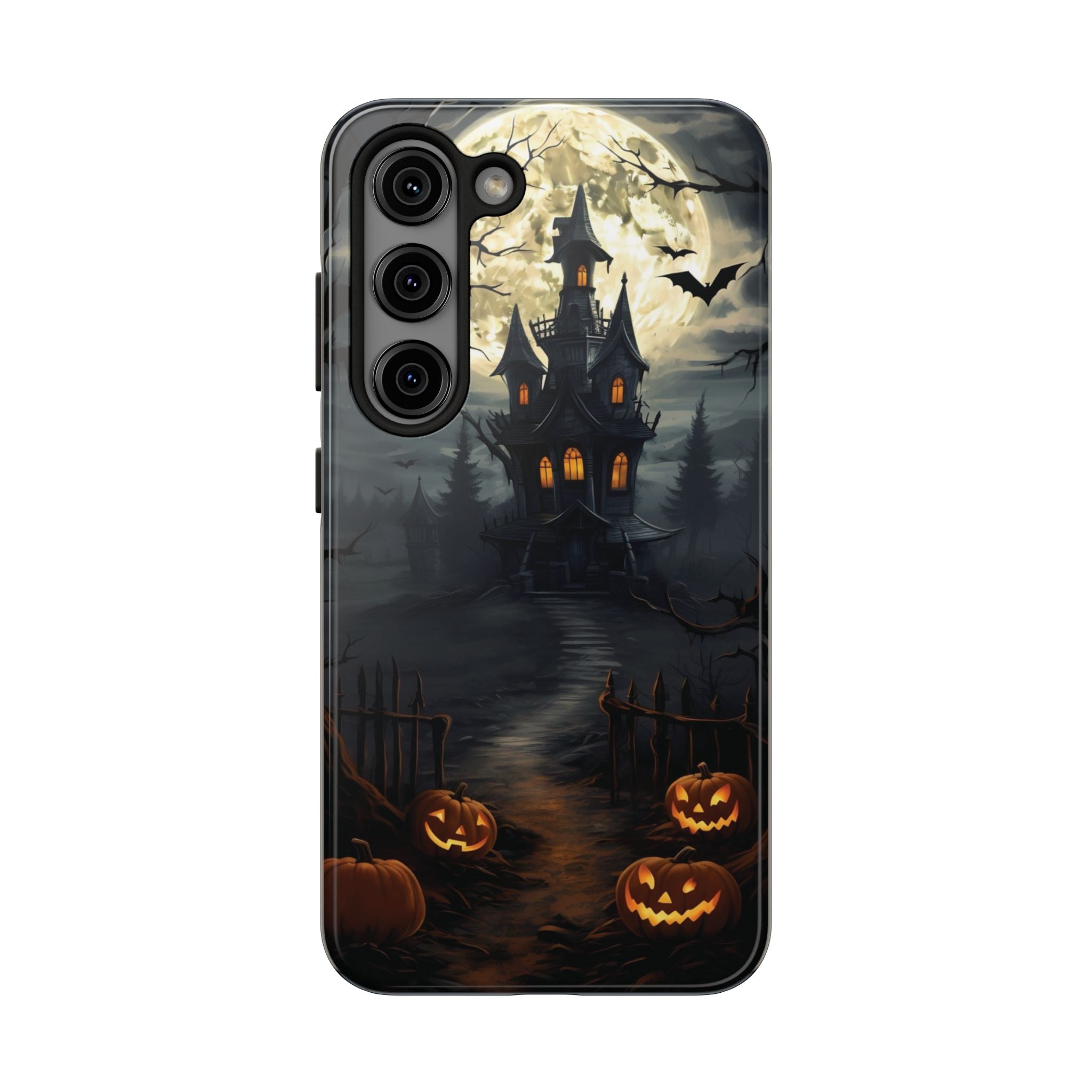 Halloween Haunted House Phone Cases, Tough Cases for Spooky Vibes, Gifts for Halloween Lovers, Ghostly Decor, Fall Accessories