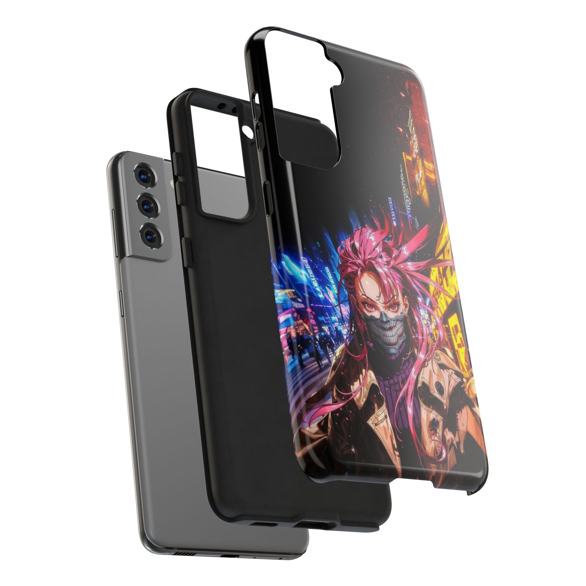 Vibrant Art Phone Case, Tough Phone Cases, Anime Phone Cover, Stylish Phone Protector, Unique Gift for Gamers, Colorful Accessory
