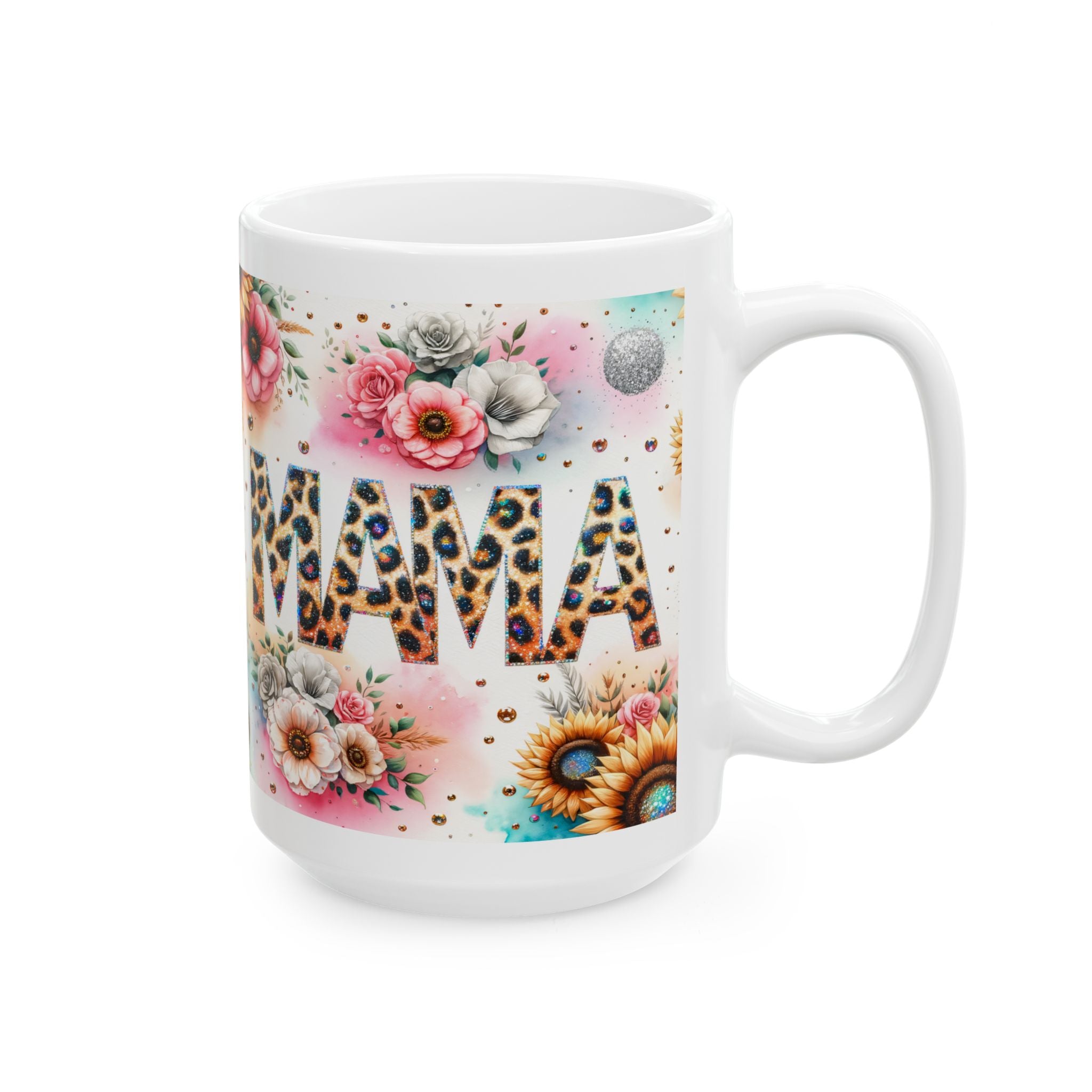 Floral Mama Mug - Perfect Gift for Moms, Coffee Lover, Birthday, Mother's Day, Home Decor, Cute Kitchen Accessories