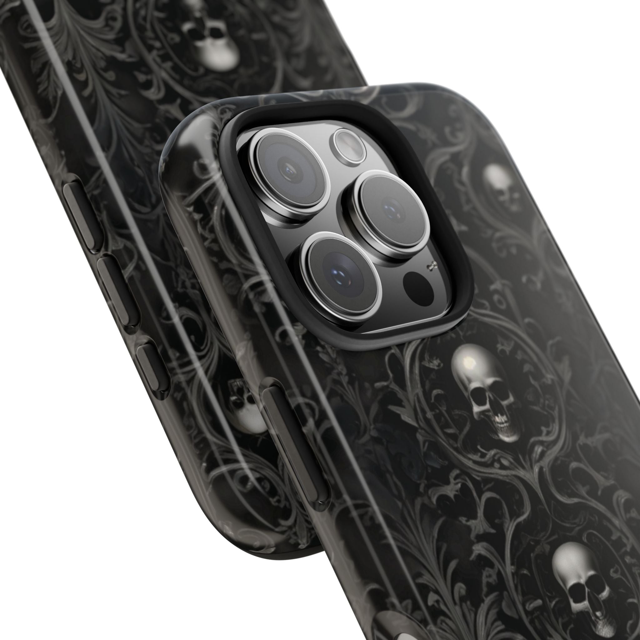 Gothic Skull Phone Cases - Tough Protection, Unique Gift for Halloween, Dark Aesthetic Accessory for Men and Women, Trendy Phone Cover