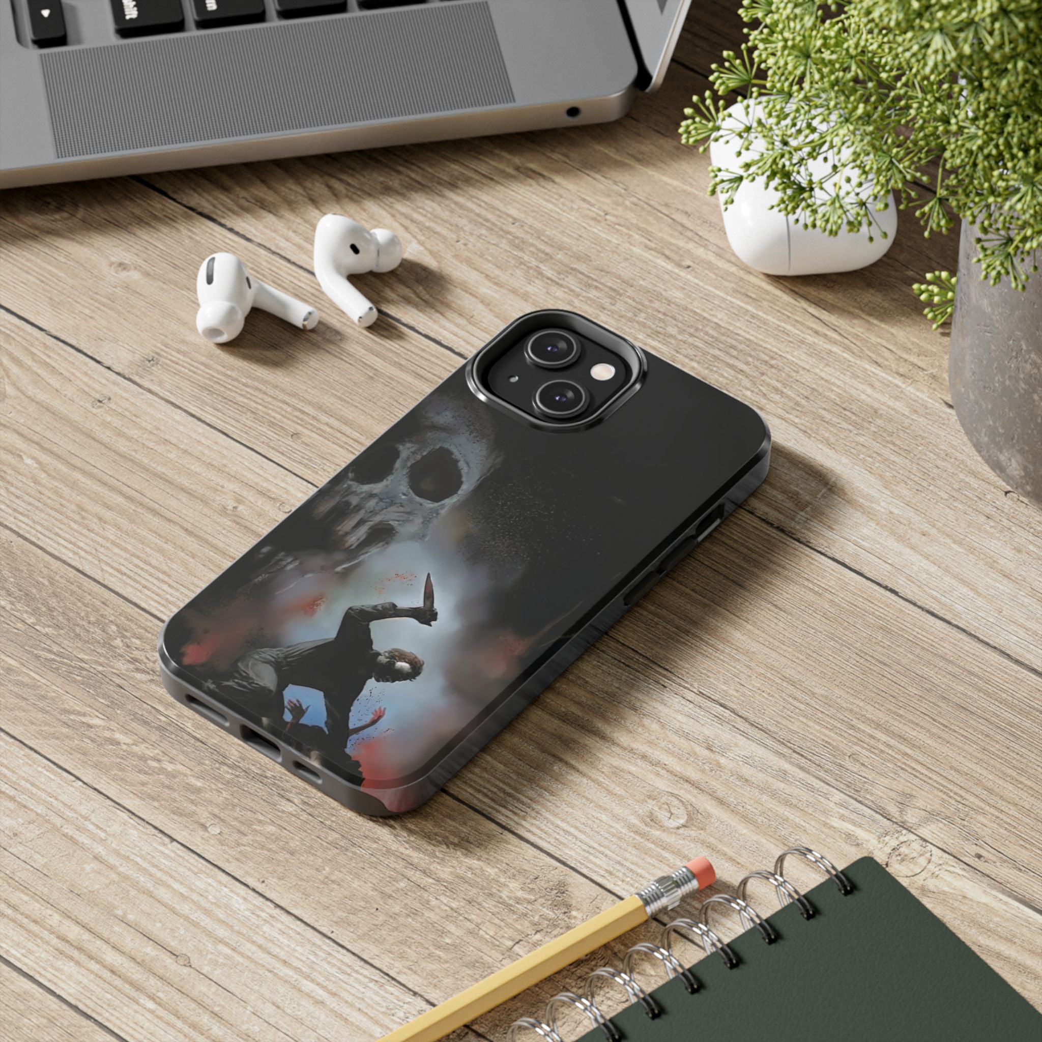 Gritty Horror Phone Cases for Fans, Tough Phone Cover, Unique Gift, Scary Design, Halloween Accessory, Movie Memorabilia