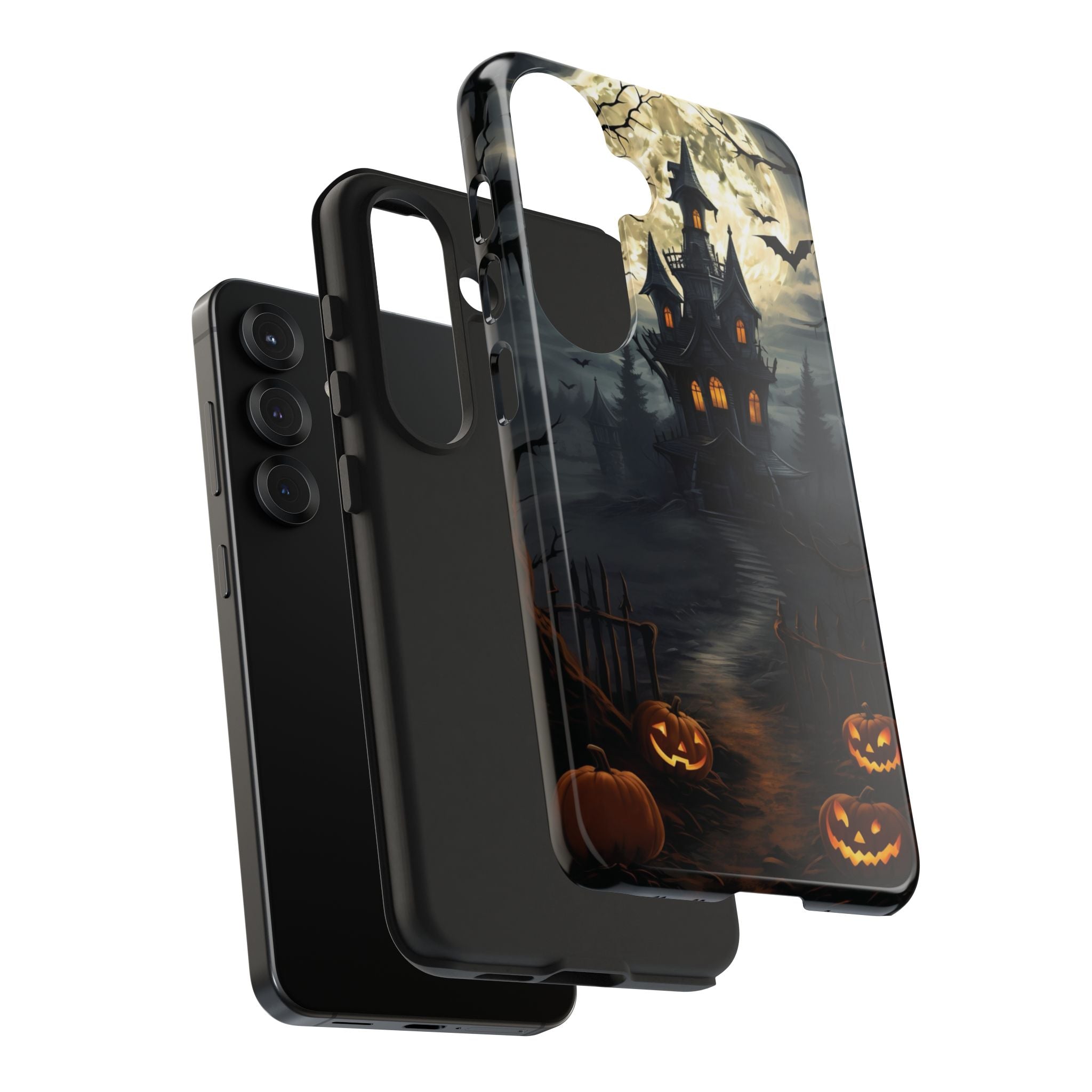 Halloween Haunted House Phone Cases, Tough Cases for Spooky Vibes, Gifts for Halloween Lovers, Ghostly Decor, Fall Accessories