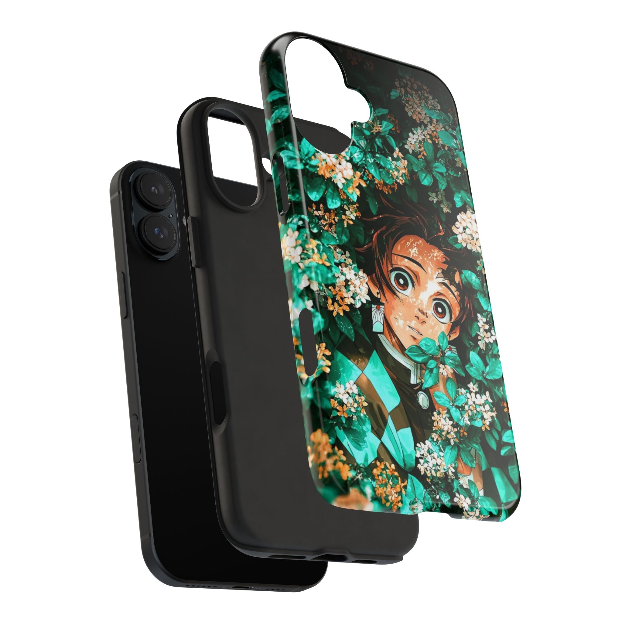 Floral Fantasy Tough Phone Cases | Trendy Phone Cover | Unique Gift for Nature Lovers | Durable Protection | Anime-Inspired Design