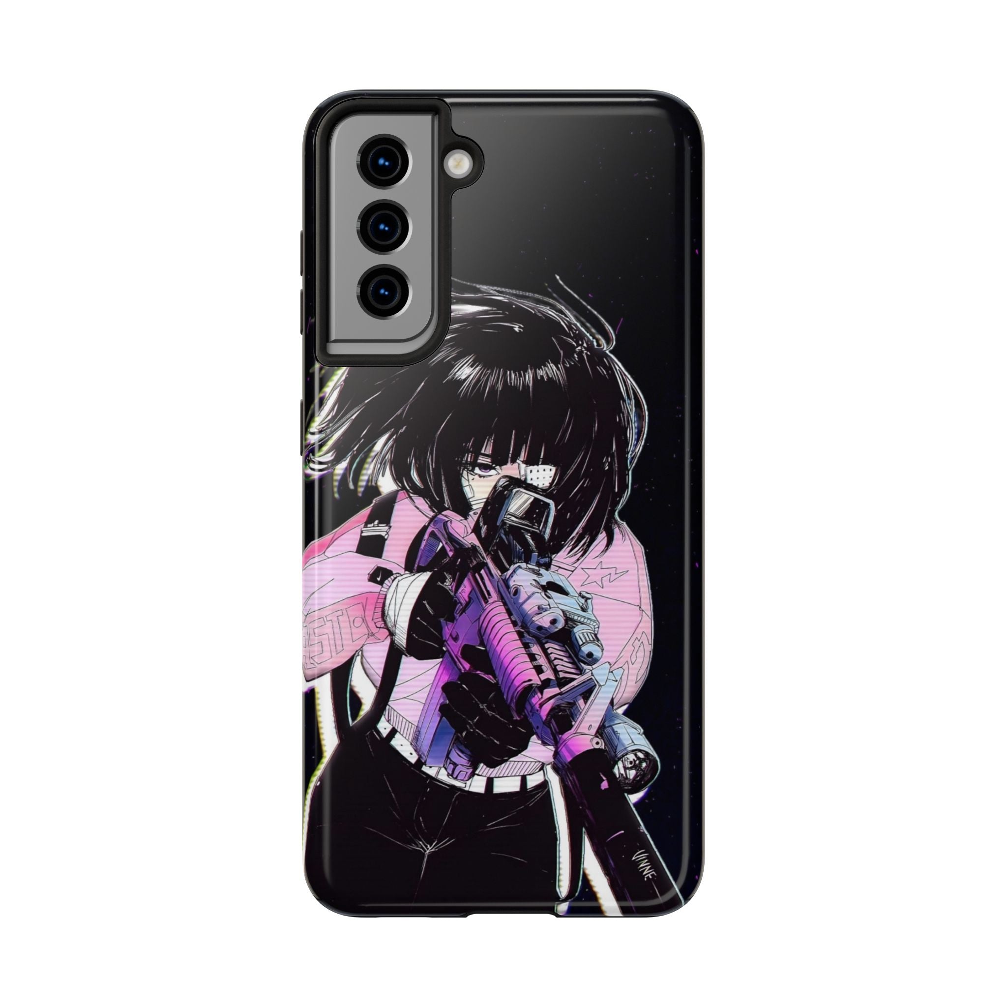 Anime-Style Tough Phone Cases with Edgy Designs, Perfect for Gamers, Cyberpunk Lovers, Gifts for Birthdays, Holidays, and Cosplay