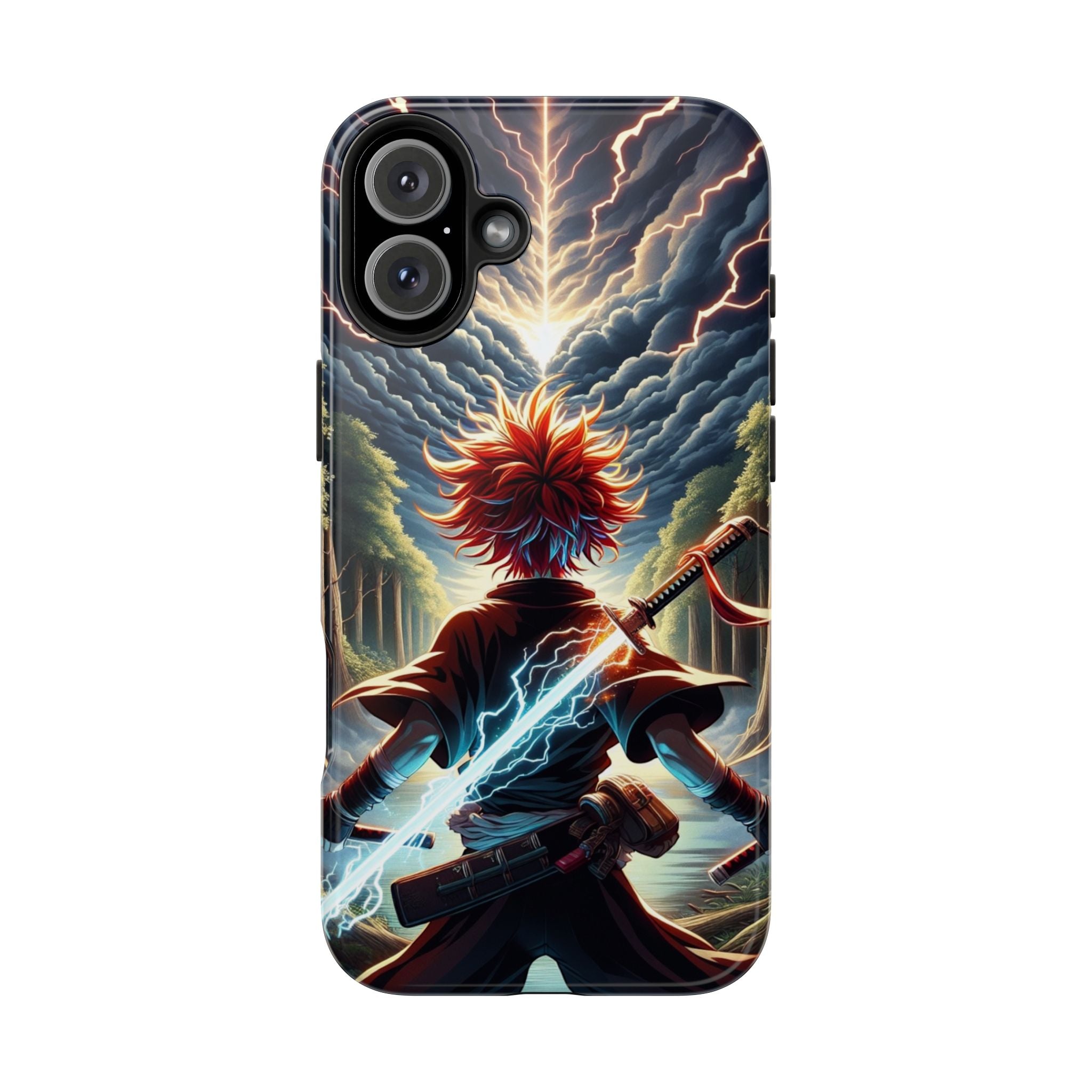 Epic Adventure Tough Phone Cases, Anime, Lightning Design, Durable Cover, Gift for Gamers, Festival Essential