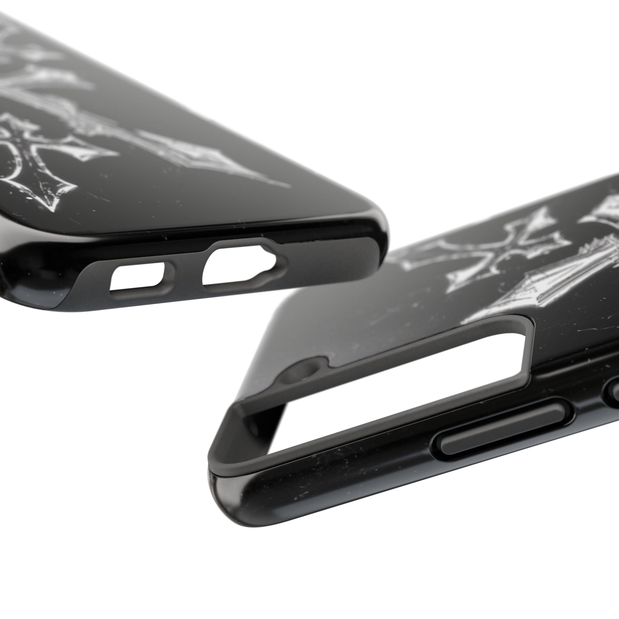 Tough Phone Case with Cross Design, Gothic Phone Cover, Personalized Phone Case, Customizable Tech Accessories, Unique Gift Idea