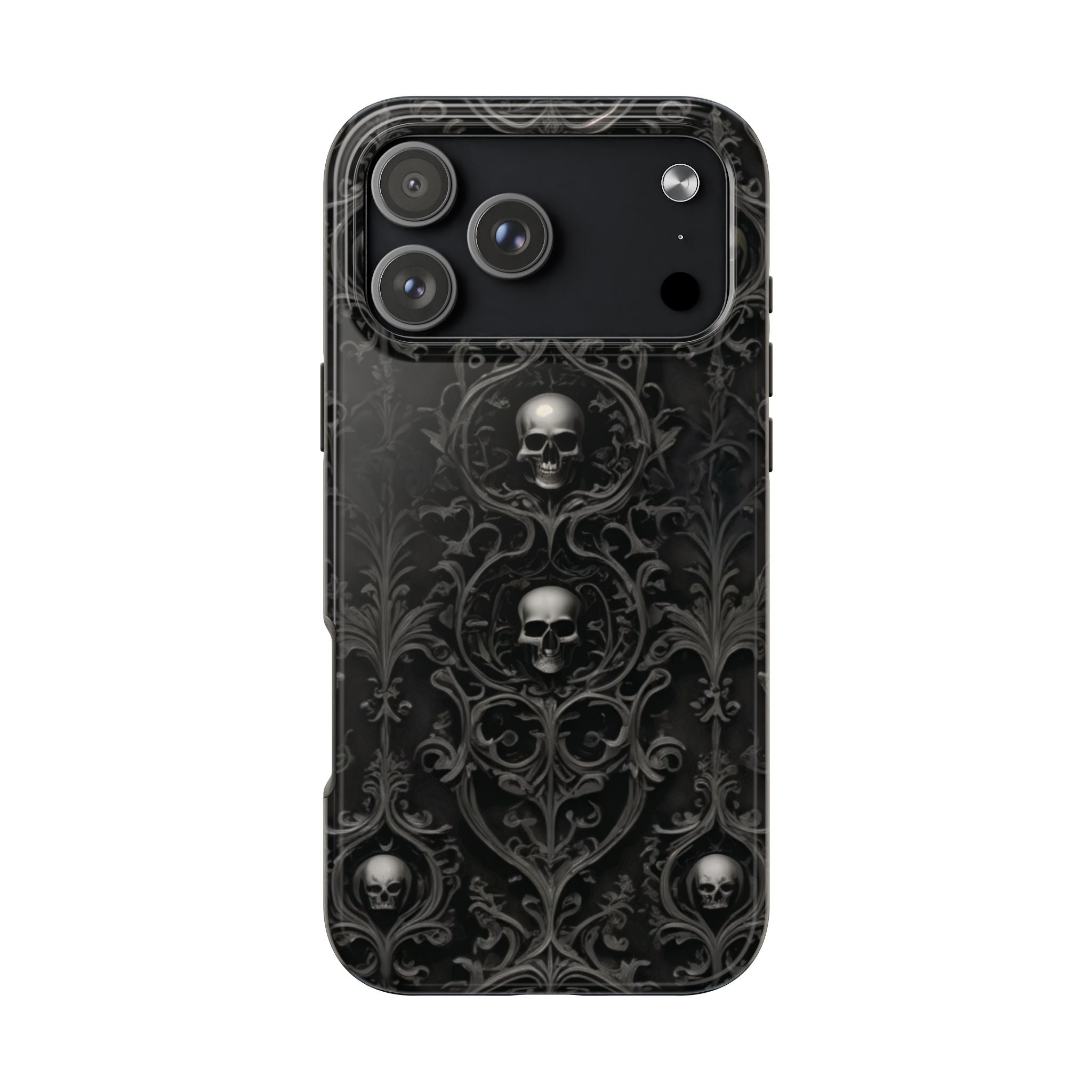 Gothic Skull Phone Cases - Tough Protection, Unique Gift for Halloween, Dark Aesthetic Accessory for Men and Women, Trendy Phone Cover