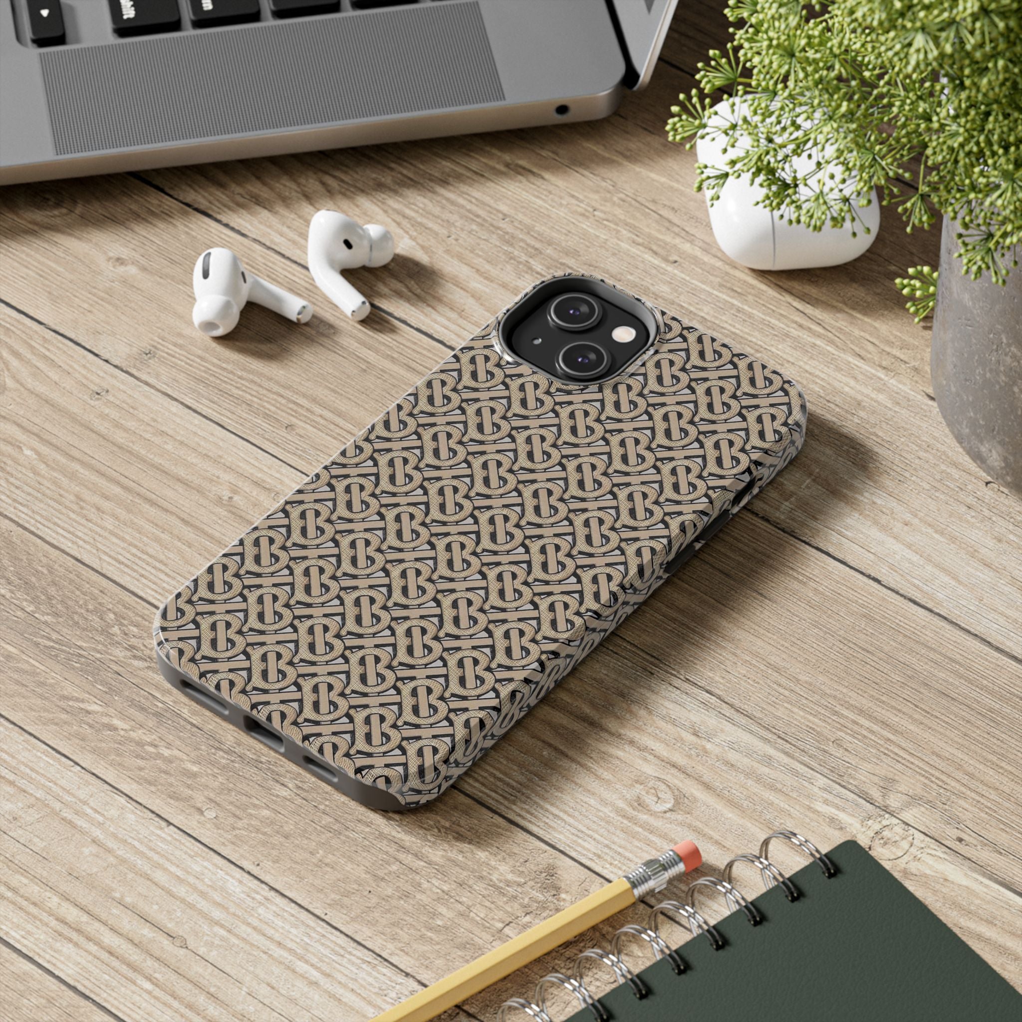 Elegant Interwoven Pattern Tough Phone Cases, Stylish Phone Covers, Durable Cases for Everyday Adventures, Gift for Phone Lovers