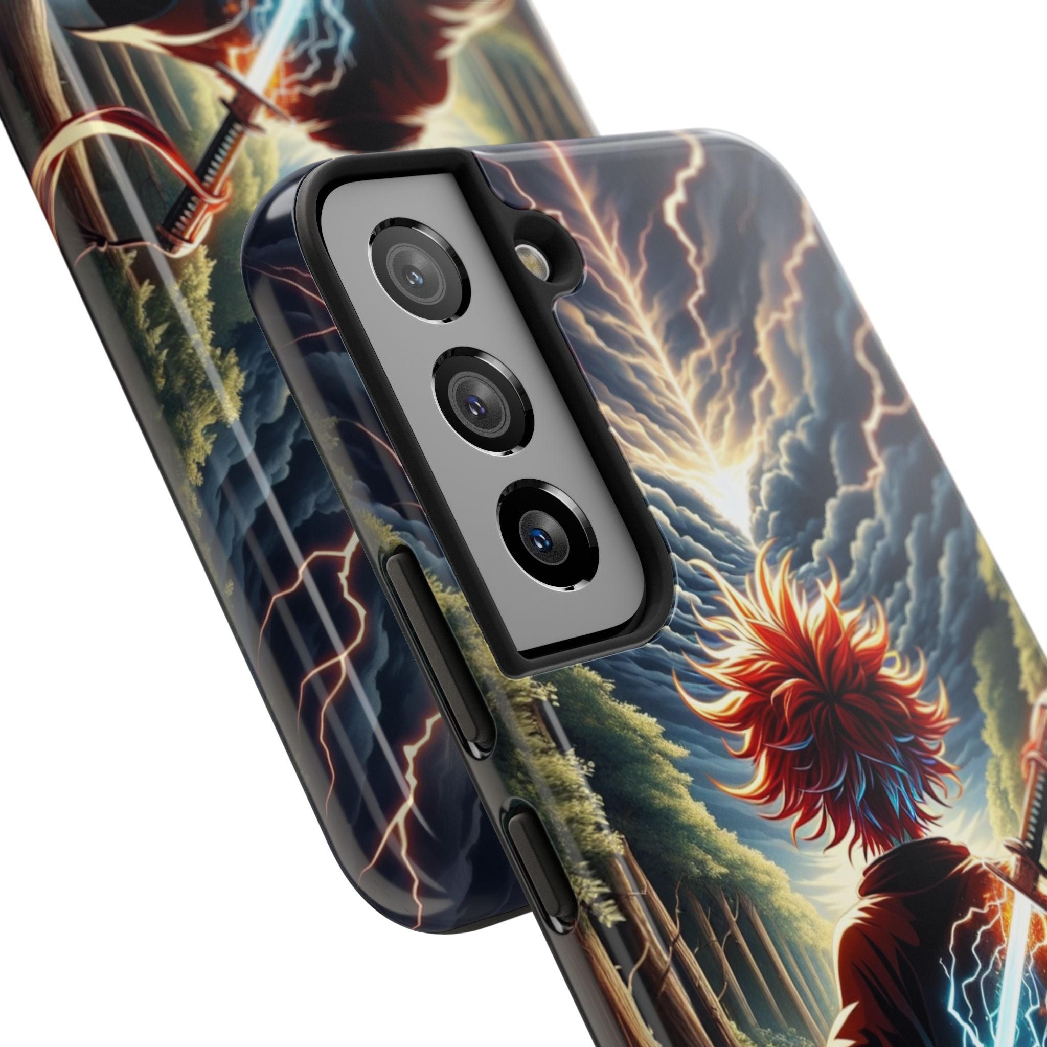 Epic Adventure Tough Phone Cases, Anime, Lightning Design, Durable Cover, Gift for Gamers, Festival Essential