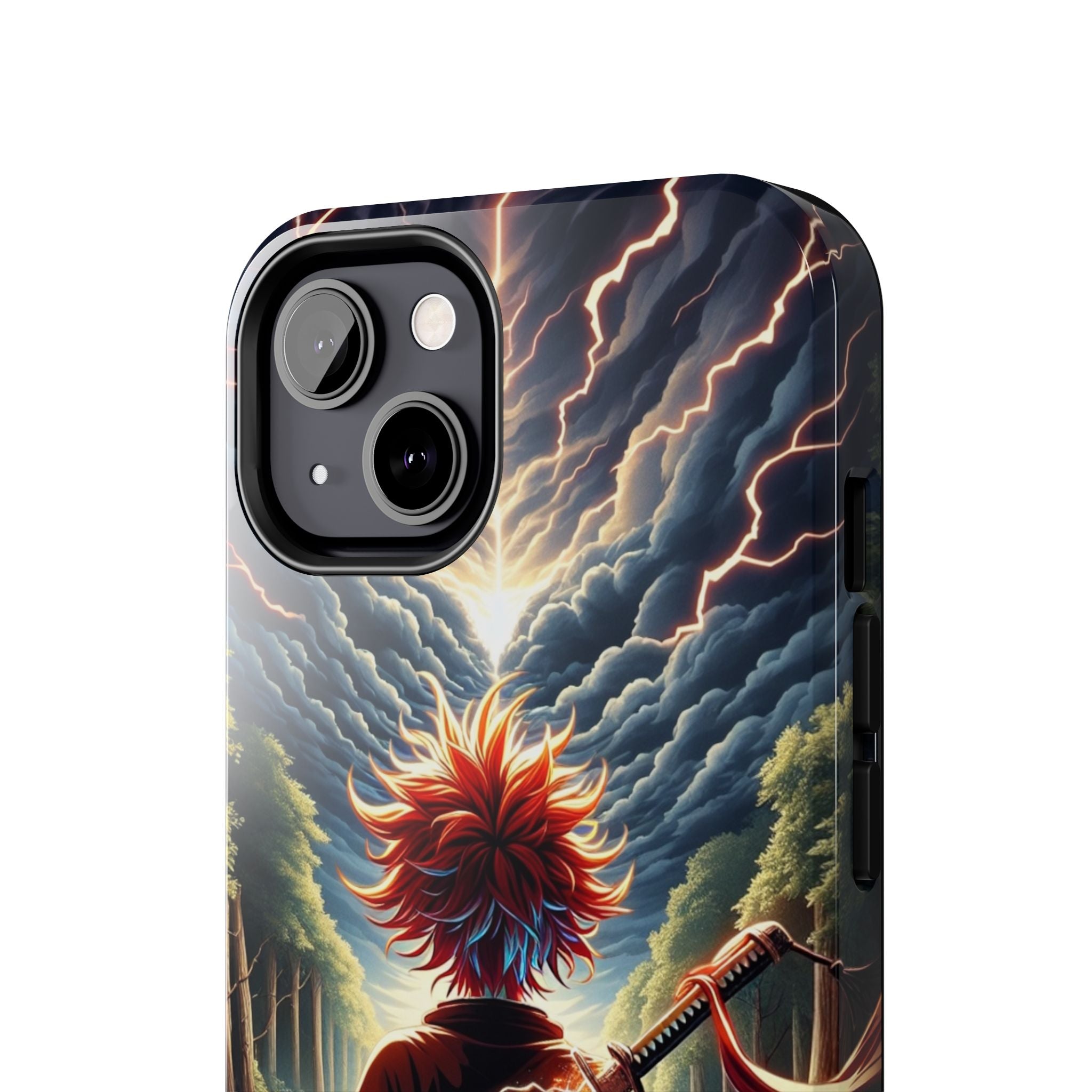 Epic Adventure Tough Phone Cases, Anime, Lightning Design, Durable Cover, Gift for Gamers, Festival Essential