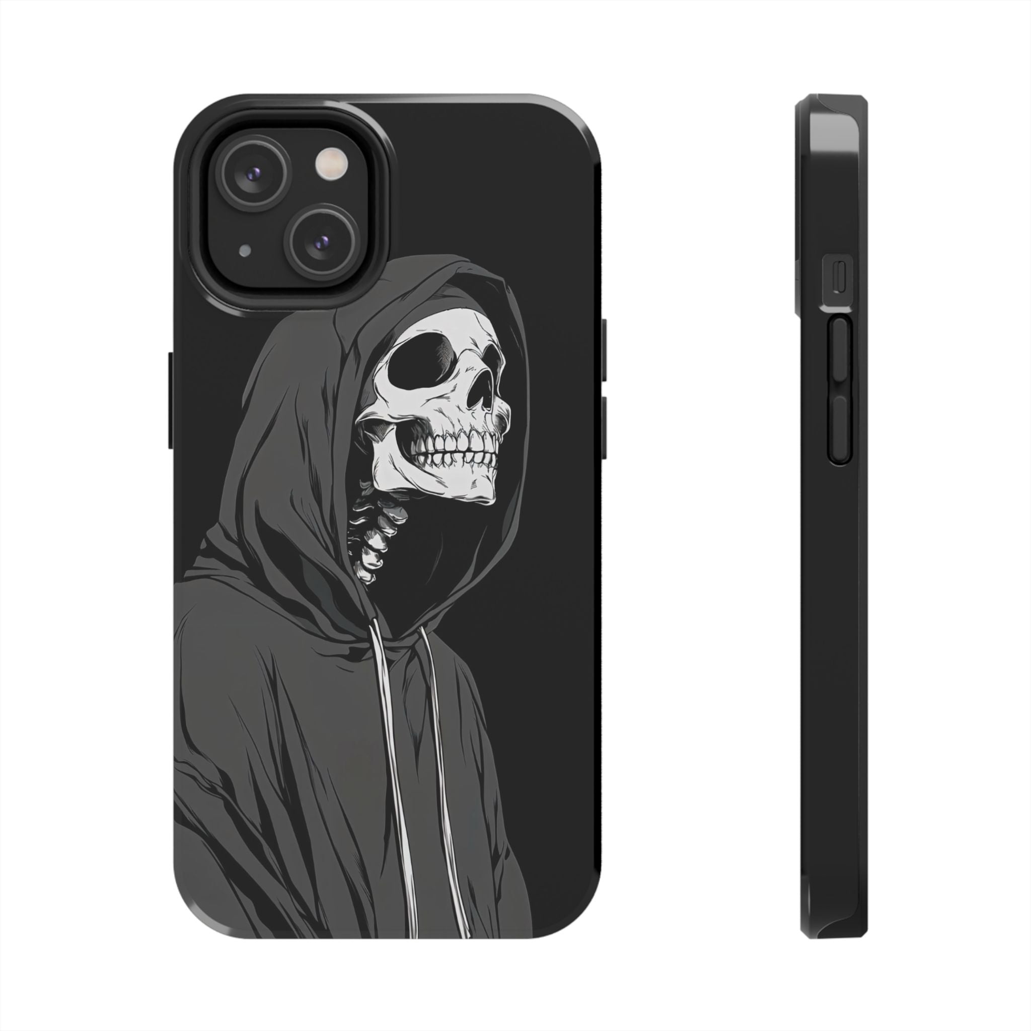 Edgy Skull Phone Cases, Protective Phone Cover, Goth Aesthetic, Halloween Decor, Unique Gift