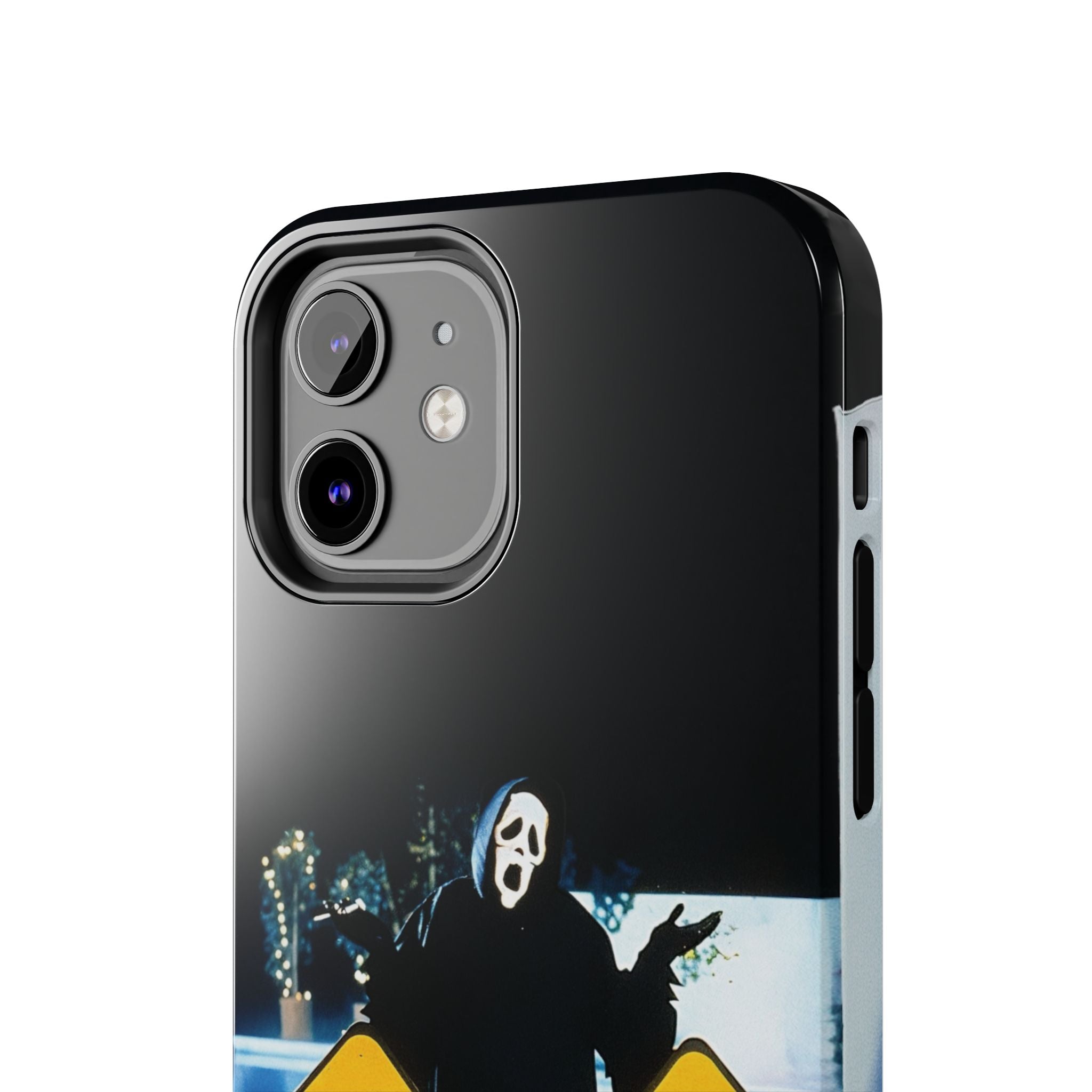 Spooky Phone Cases with Safety and Death Design, Halloween Gift, Horror Movie Merch, Unique Phone Accessories, Fun and Functional