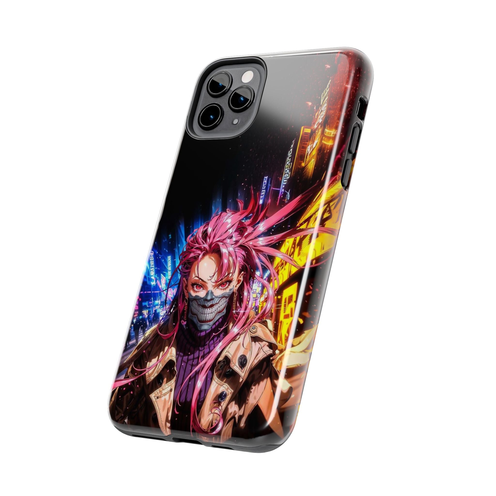Vibrant Art Phone Case, Tough Phone Cases, Anime Phone Cover, Stylish Phone Protector, Unique Gift for Gamers, Colorful Accessory