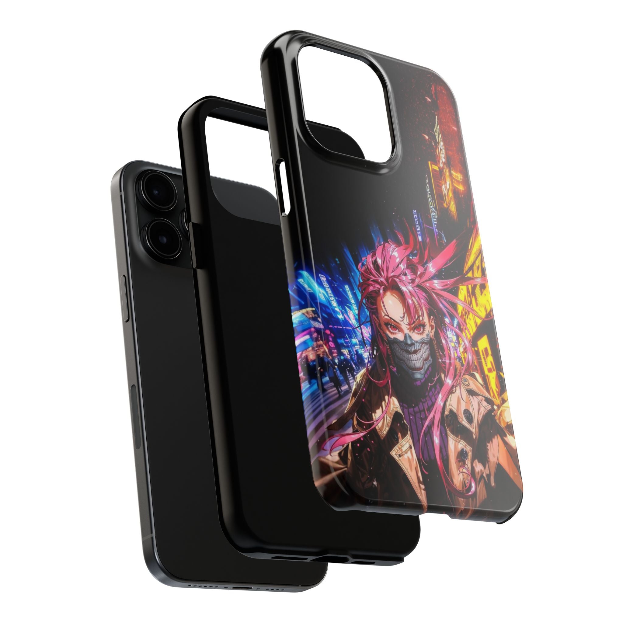 Vibrant Art Phone Case, Tough Phone Cases, Anime Phone Cover, Stylish Phone Protector, Unique Gift for Gamers, Colorful Accessory