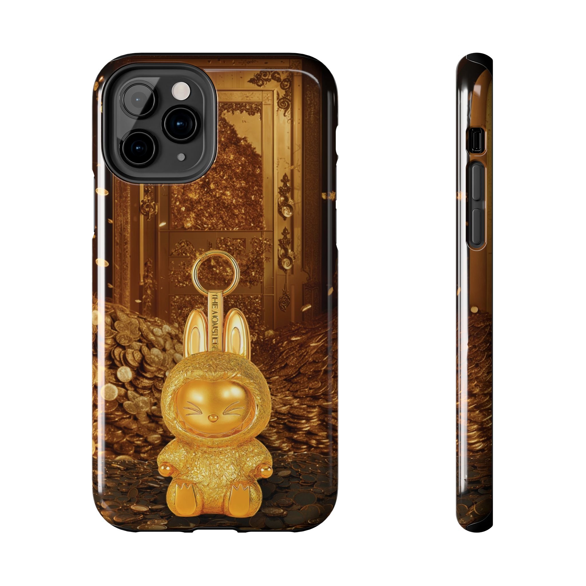 Luxurious Rabbit Phone Case, Golden Bunny Phone Cover, Tough Phone Cases, Cute Rabbit Holder, Unique Gift Idea, Stylish Mobile Protector