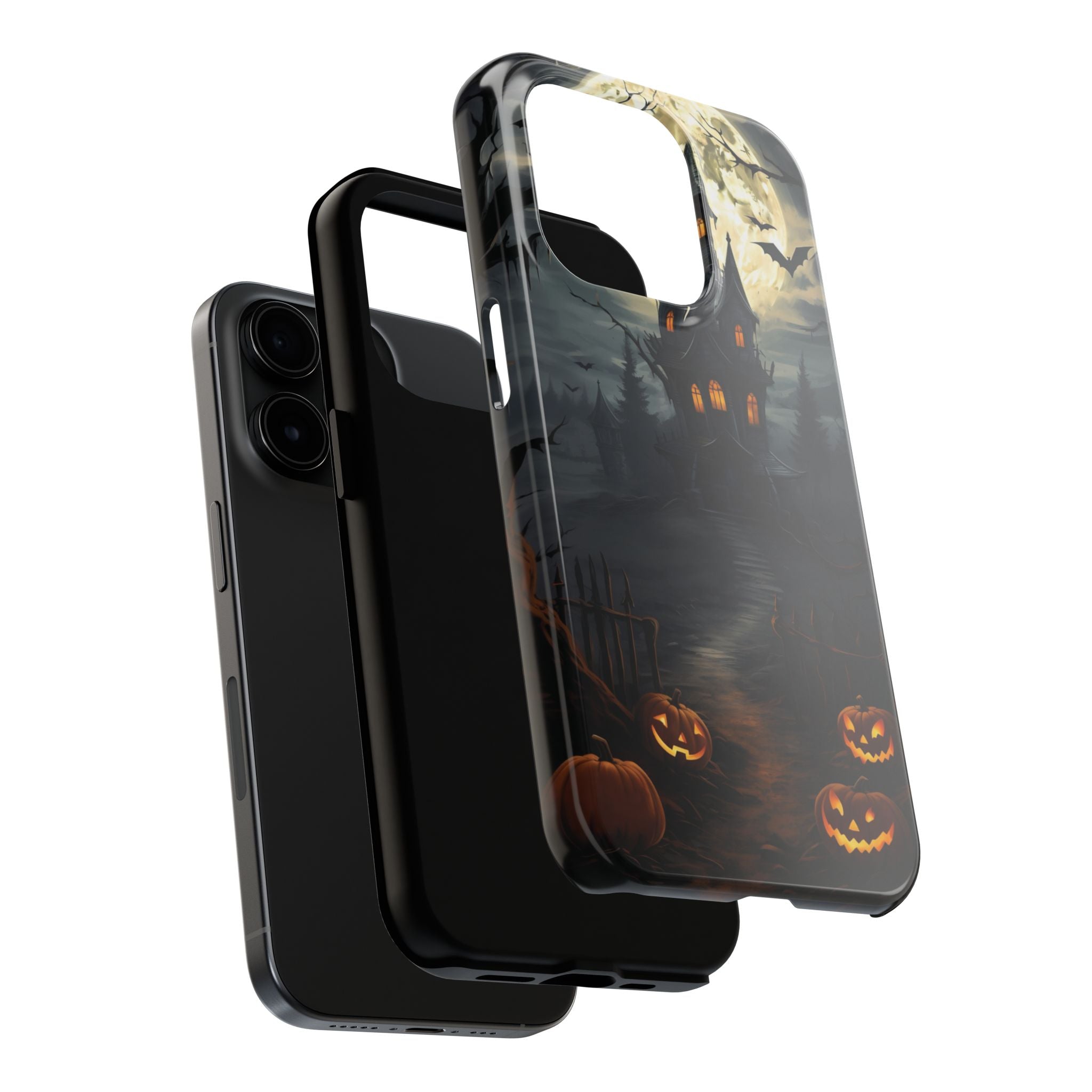 Halloween Haunted House Phone Cases, Tough Cases for Spooky Vibes, Gifts for Halloween Lovers, Ghostly Decor, Fall Accessories