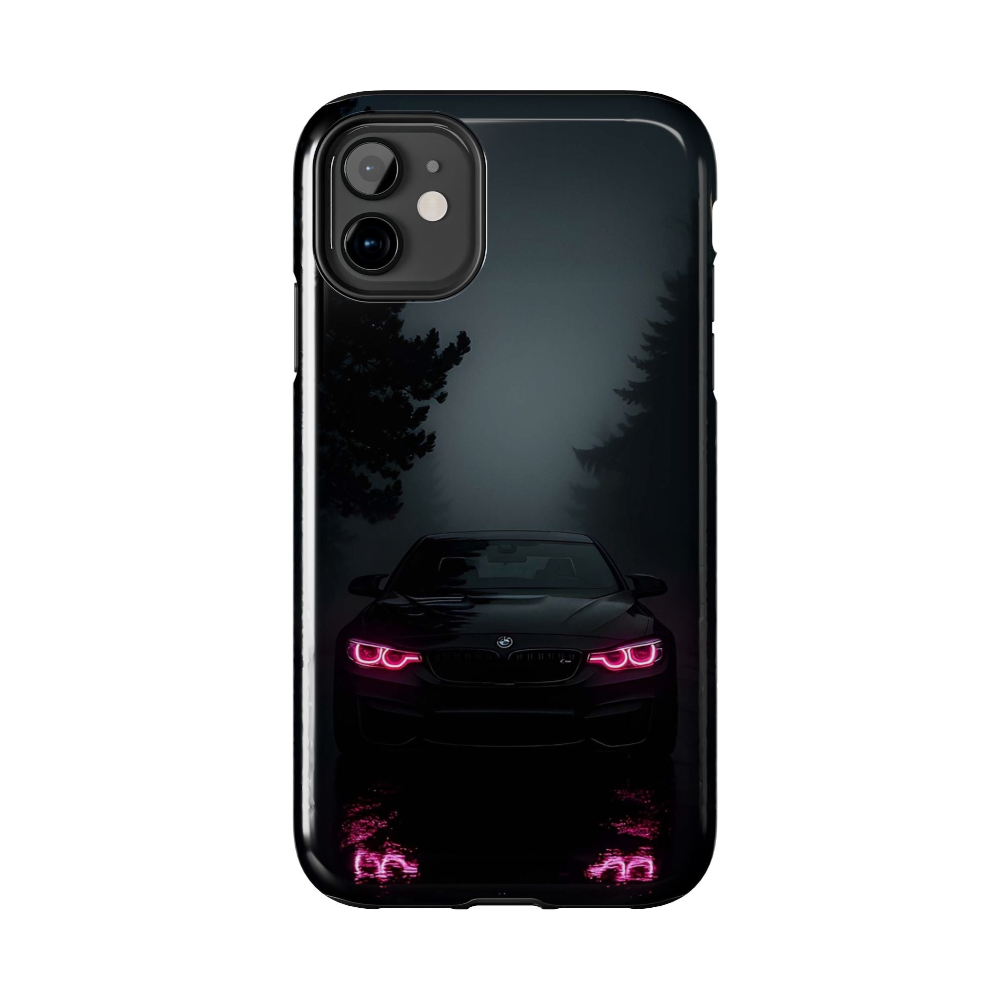 Tough Phone Case with Neon Car Design, Durable Smartphone Cover, Gift for Car Enthusiasts, Unique Accessory for Him, Perfect for Birthdays