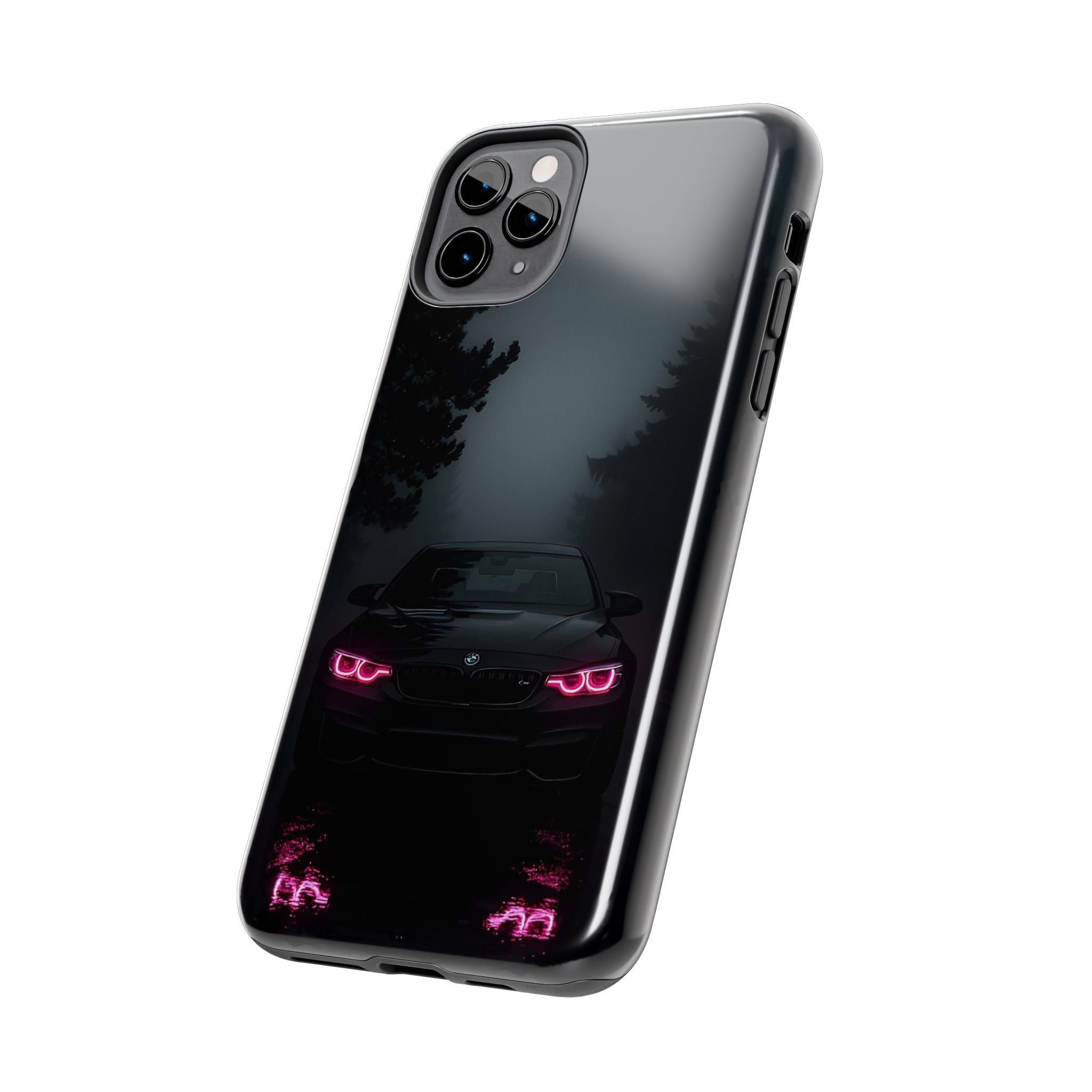 Tough Phone Case with Neon Car Design, Durable Smartphone Cover, Gift for Car Enthusiasts, Unique Accessory for Him, Perfect for Birthdays
