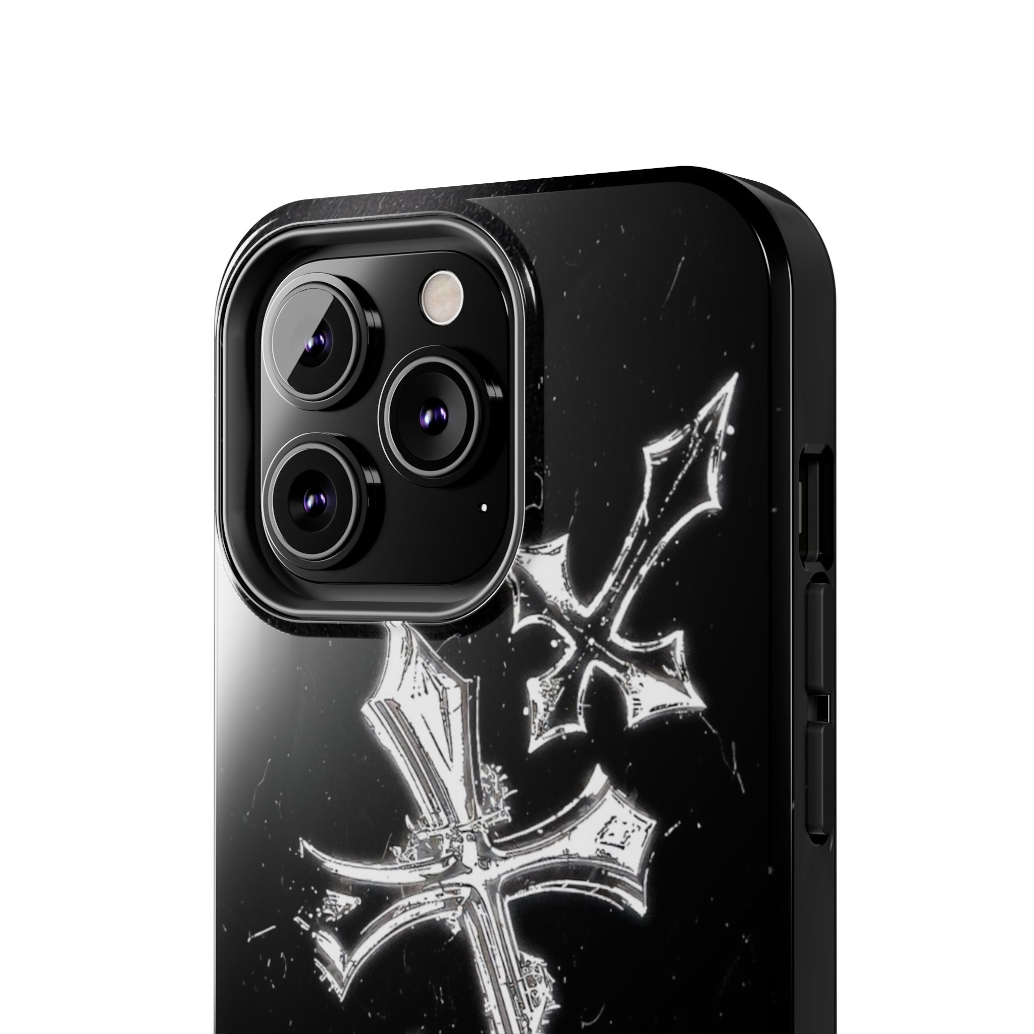 Tough Phone Case with Cross Design, Gothic Phone Cover, Personalized Phone Case, Customizable Tech Accessories, Unique Gift Idea