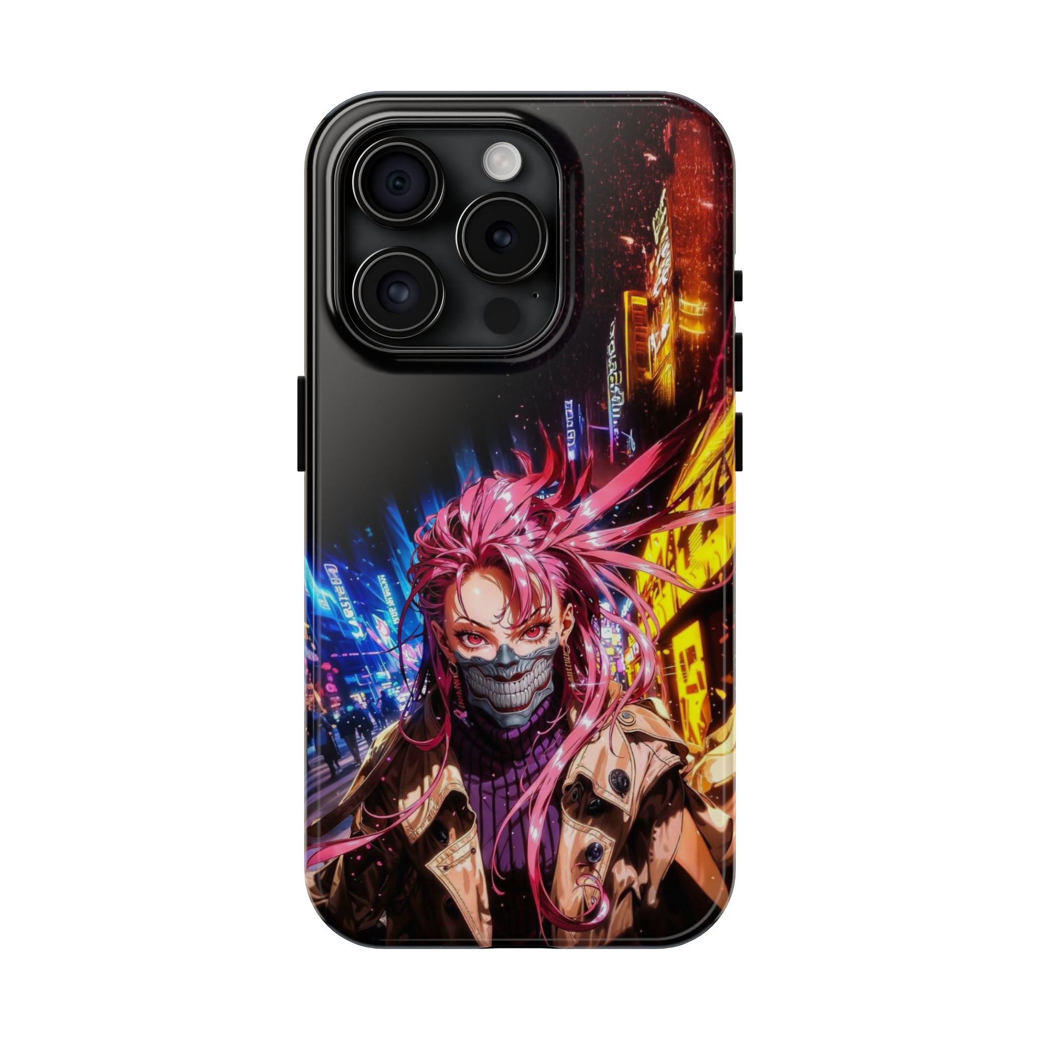 Vibrant Art Phone Case, Tough Phone Cases, Anime Phone Cover, Stylish Phone Protector, Unique Gift for Gamers, Colorful Accessory