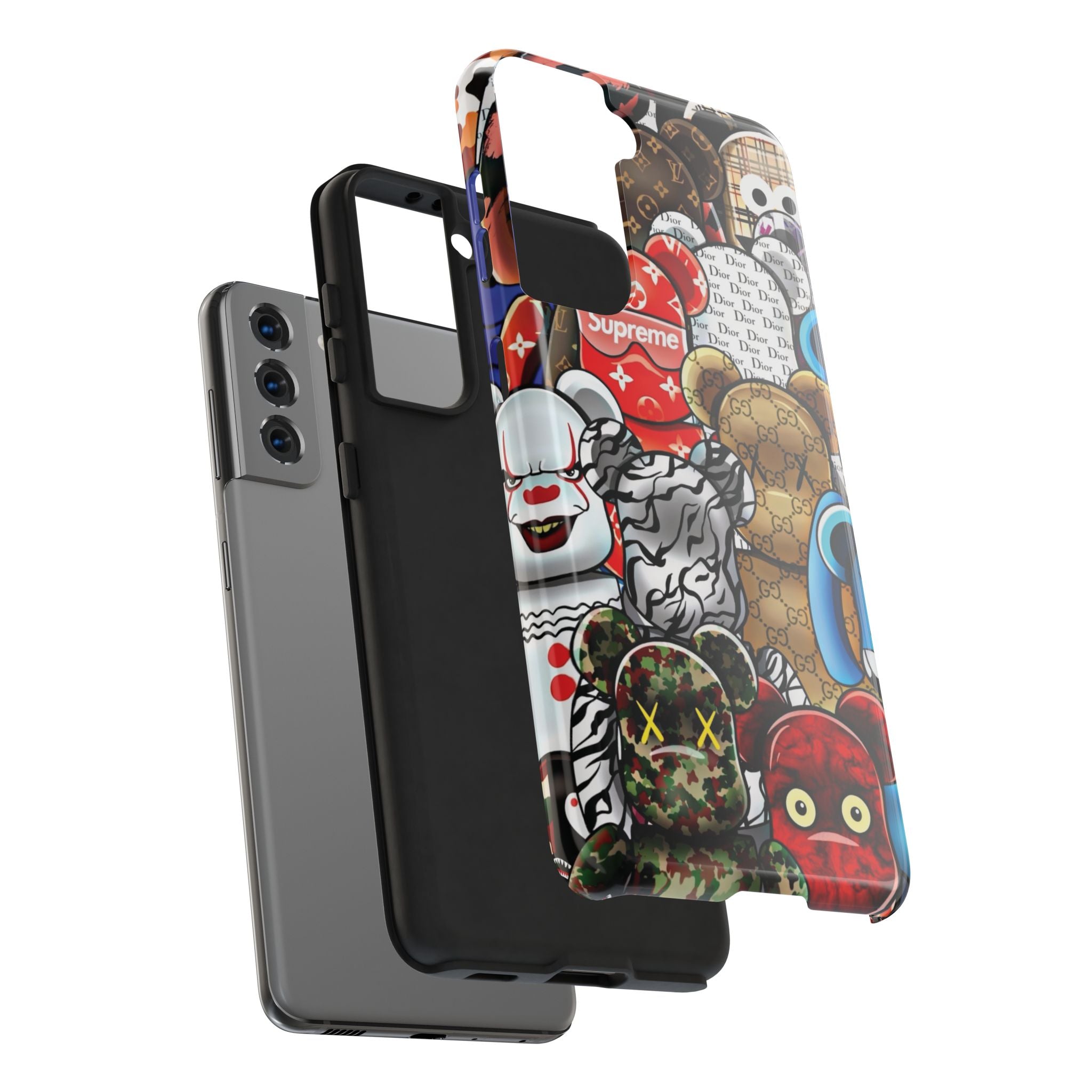 Trendy Bear Phone Case: Stylish Tough Protector for Streetwear Lovers, Gift for Teens, Unique Accessories for Holiday Celebrations