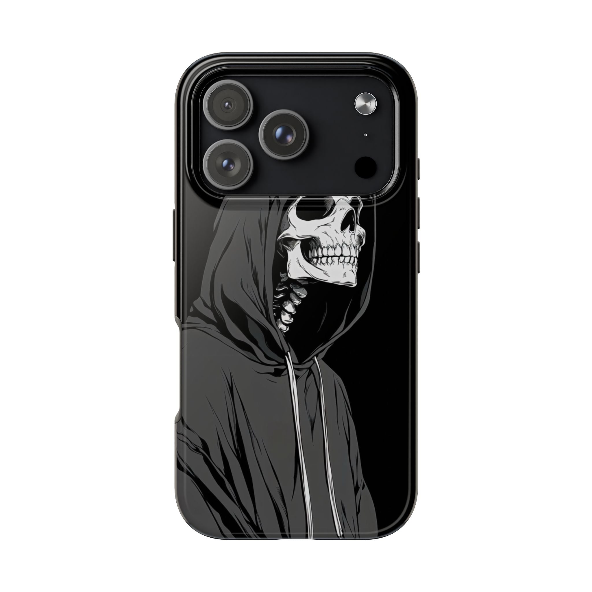 Edgy Skull Phone Cases, Protective Phone Cover, Goth Aesthetic, Halloween Decor, Unique Gift
