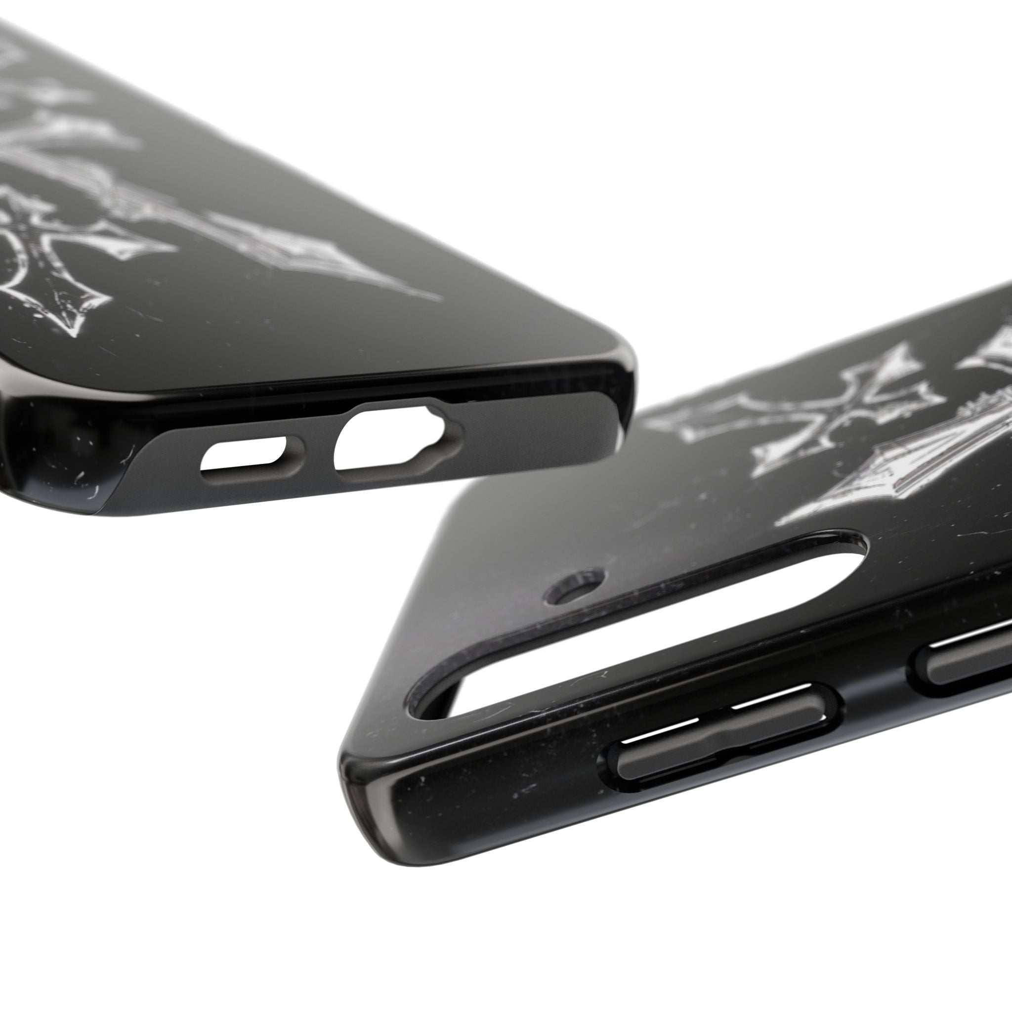 Tough Phone Case with Cross Design, Gothic Phone Cover, Personalized Phone Case, Customizable Tech Accessories, Unique Gift Idea