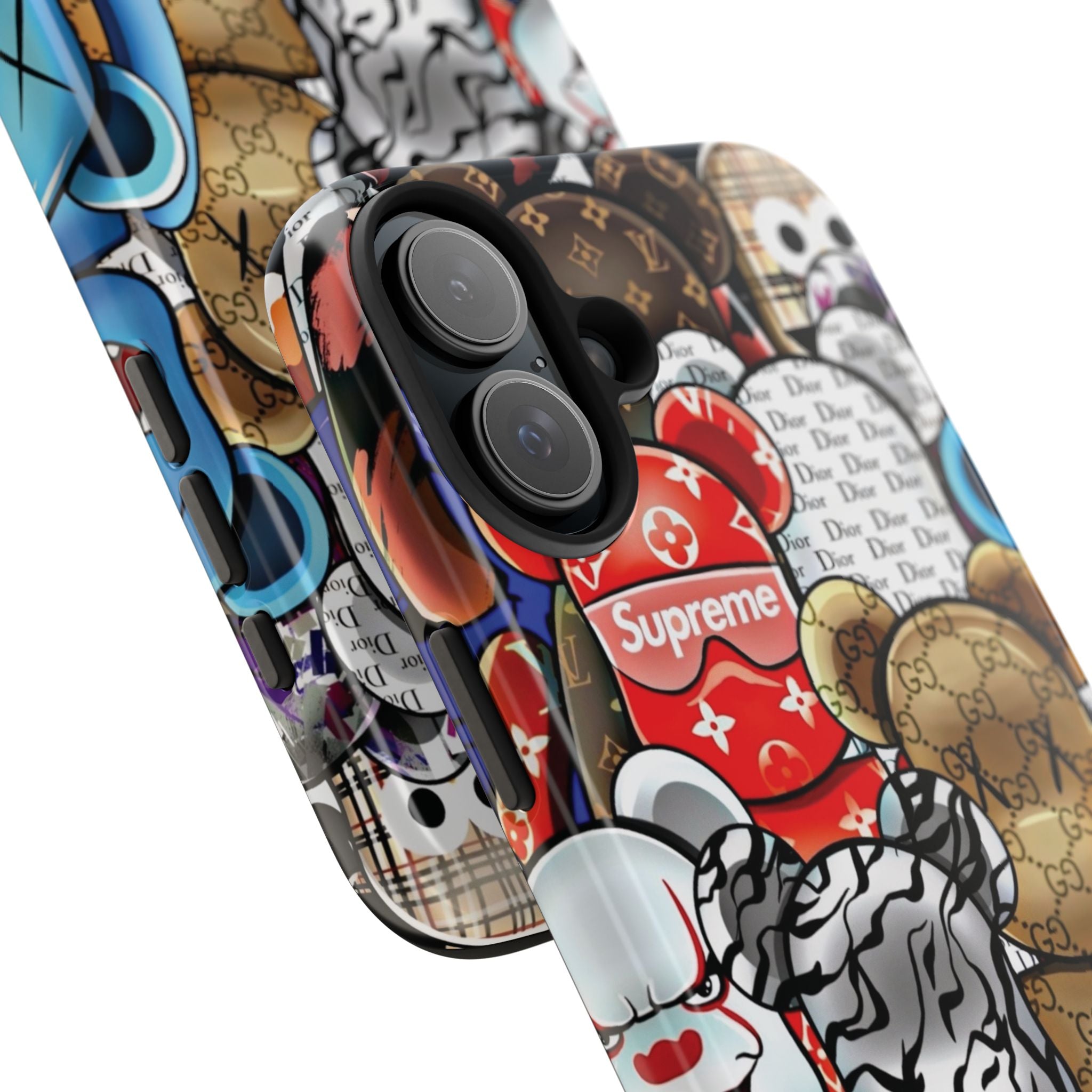 Trendy Bear Phone Case: Stylish Tough Protector for Streetwear Lovers, Gift for Teens, Unique Accessories for Holiday Celebrations