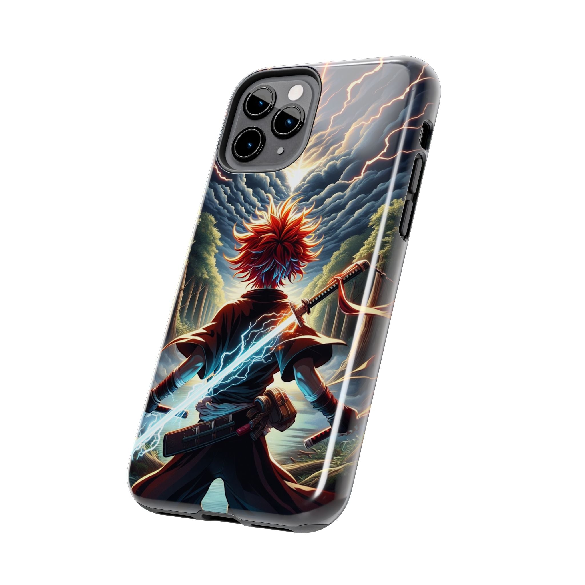 Epic Adventure Tough Phone Cases, Anime, Lightning Design, Durable Cover, Gift for Gamers, Festival Essential