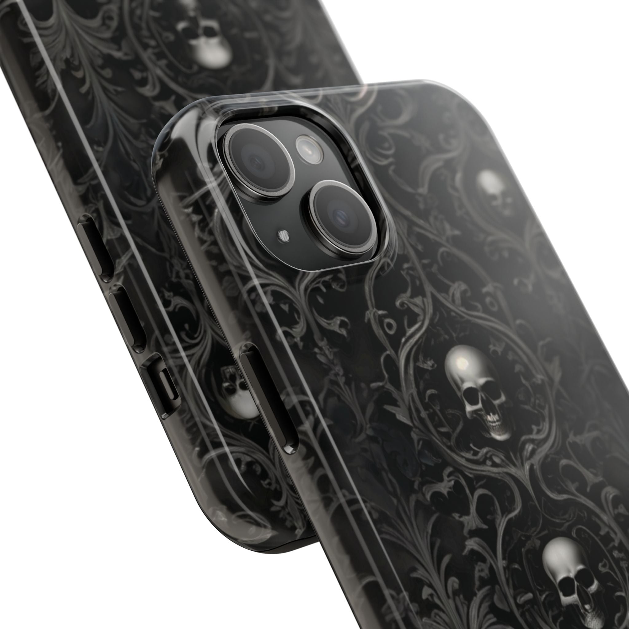 Gothic Skull Phone Cases - Tough Protection, Unique Gift for Halloween, Dark Aesthetic Accessory for Men and Women, Trendy Phone Cover